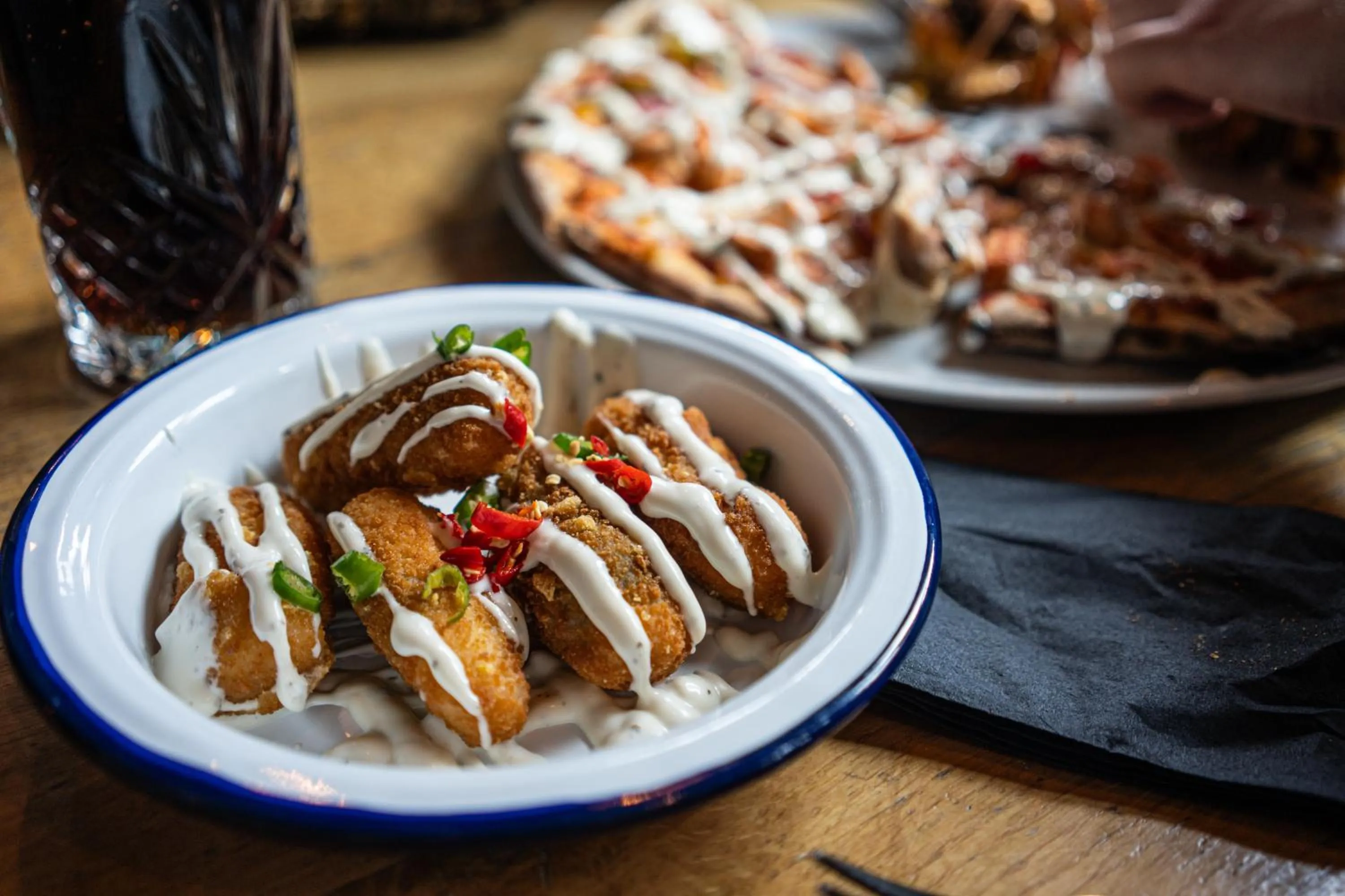 Food close-up in St Christopher's Inn Hammersmith