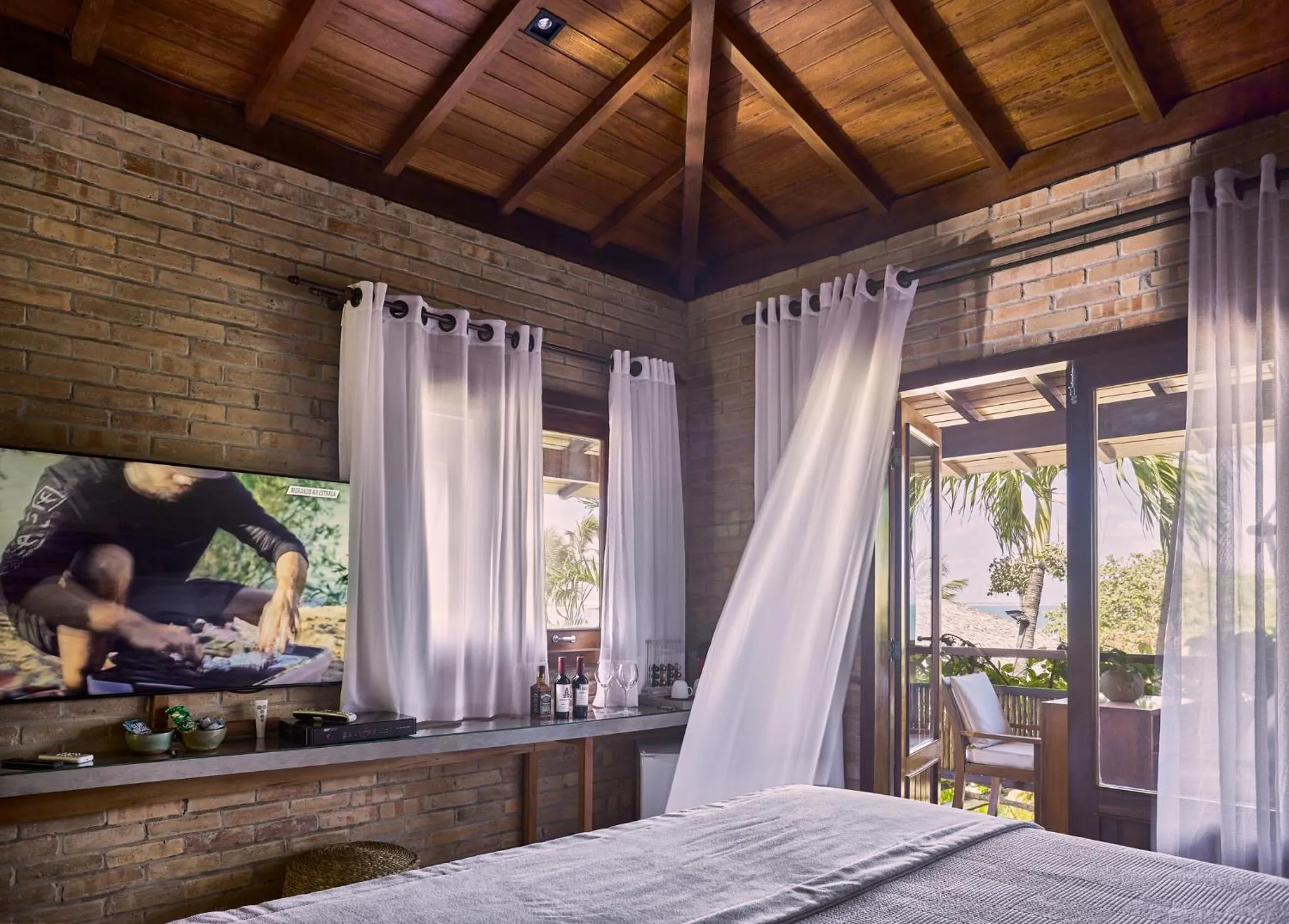 Bed in Pousada Jeribá