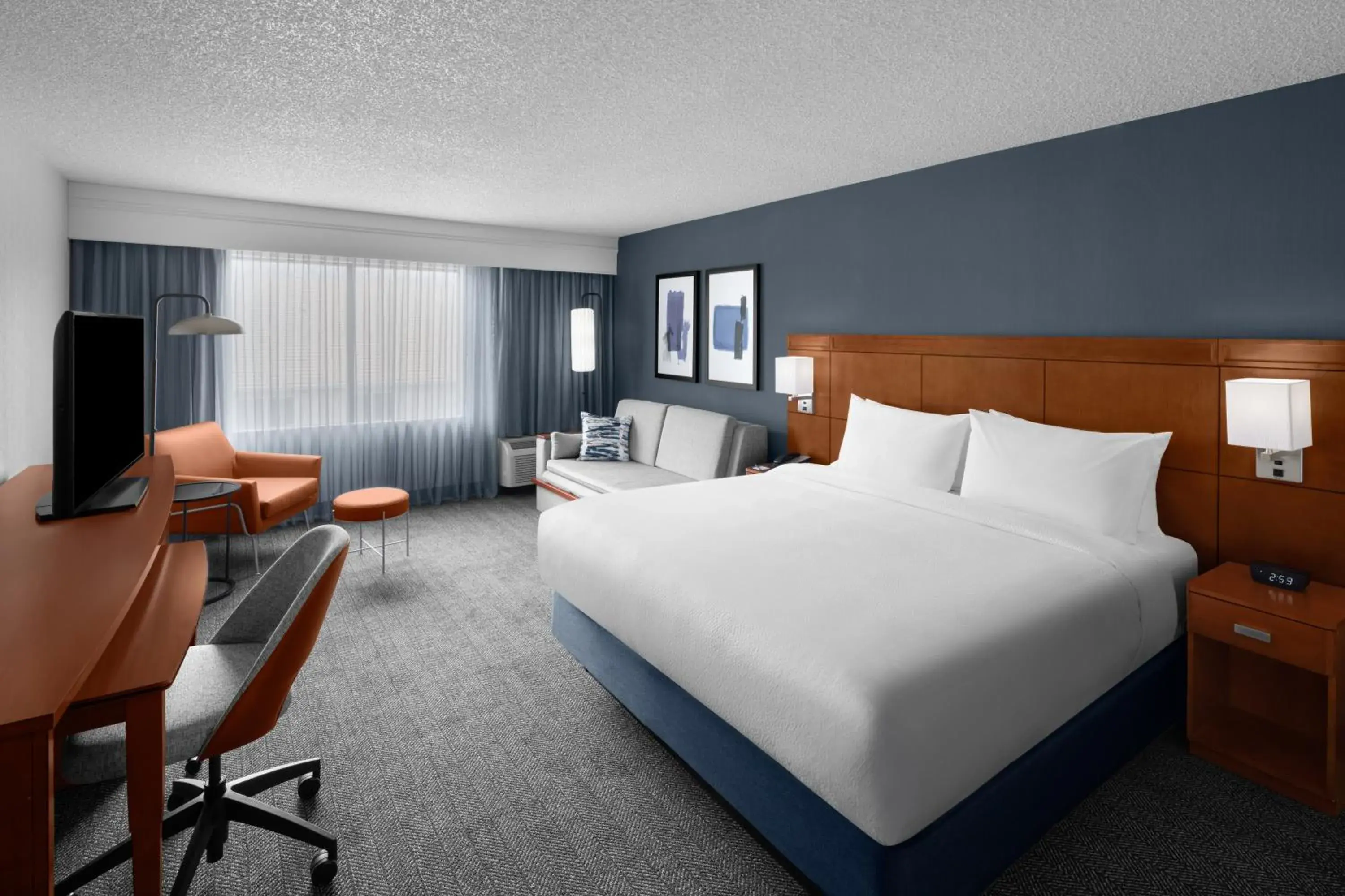 King Room with Sofa Bed and Adapted Tub - Mobility and Hearing Accessible in Courtyard by Marriott Salt Lake City Sandy King Room with Sofa Bed and Adapted Tub - Mobility and Hearing Accessible in Courtyard by Marriott Salt Lake City Sandy