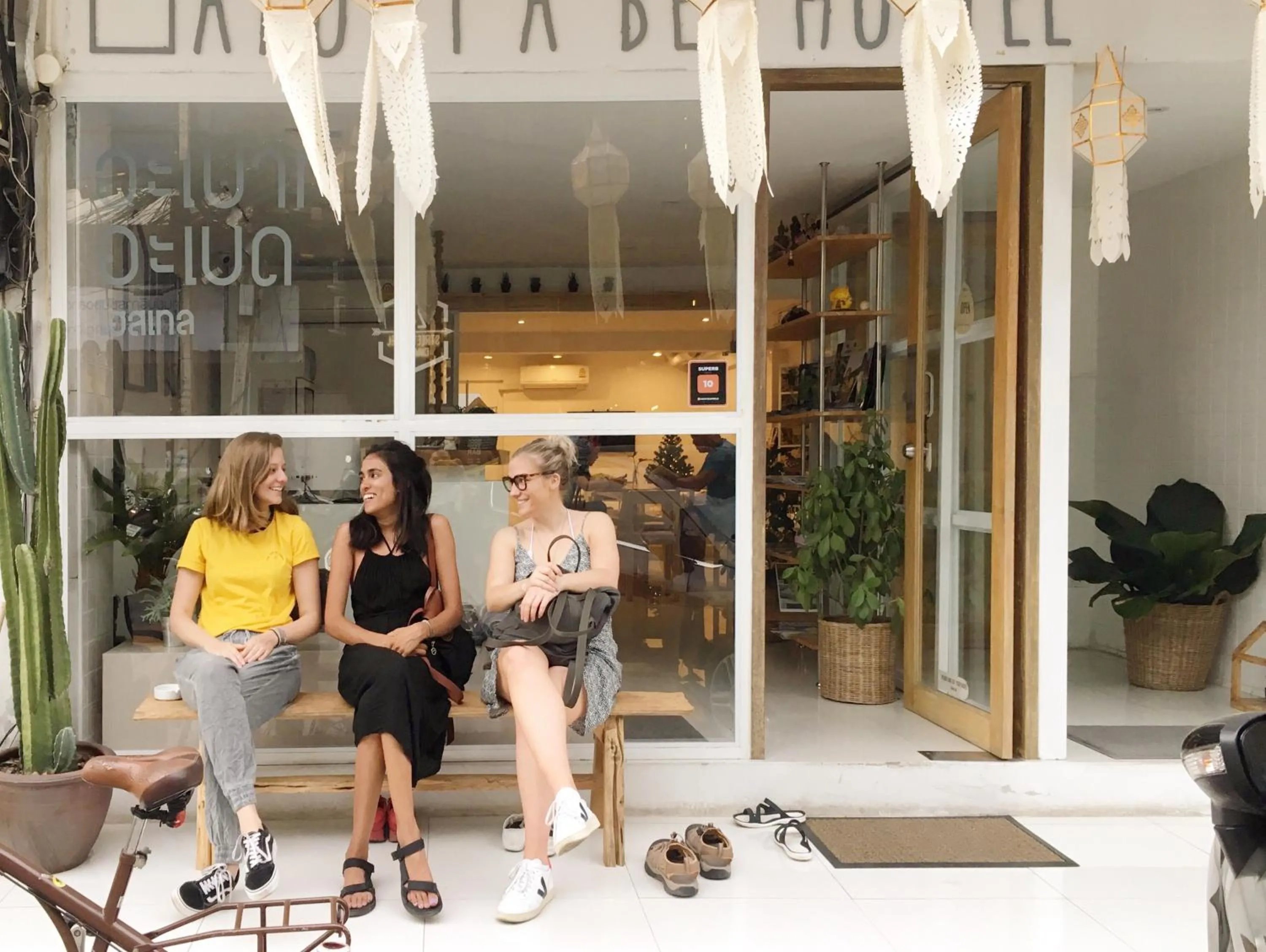 Seating area in About A Bed Hostel Chiangmai
