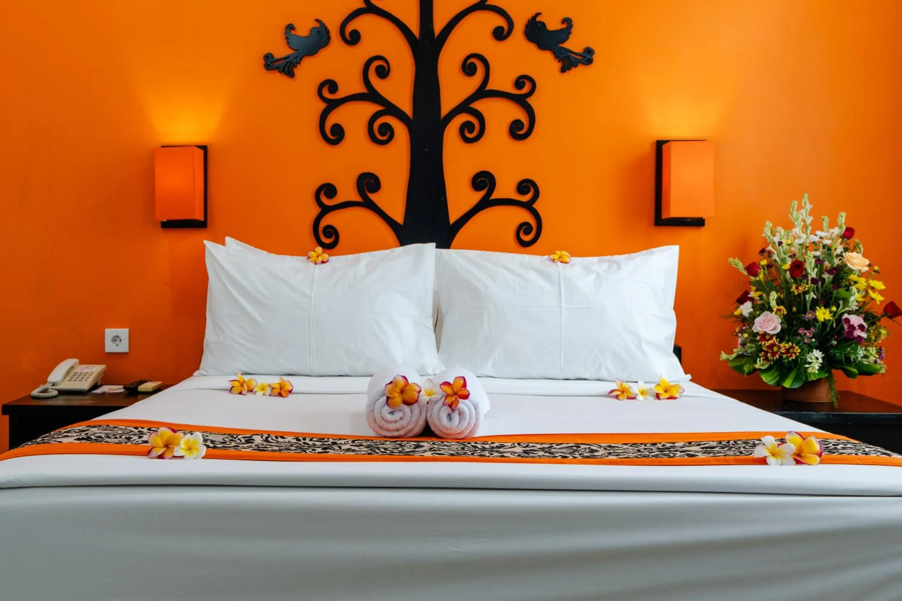 Bed in Dewi Sri Hotel