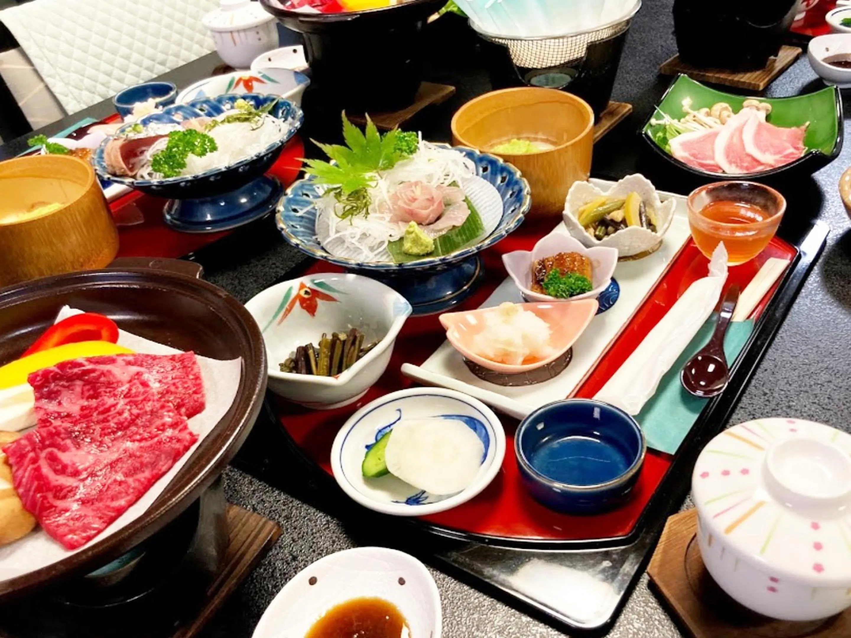 Dinner in Shinyu Onsen Kurikomaso