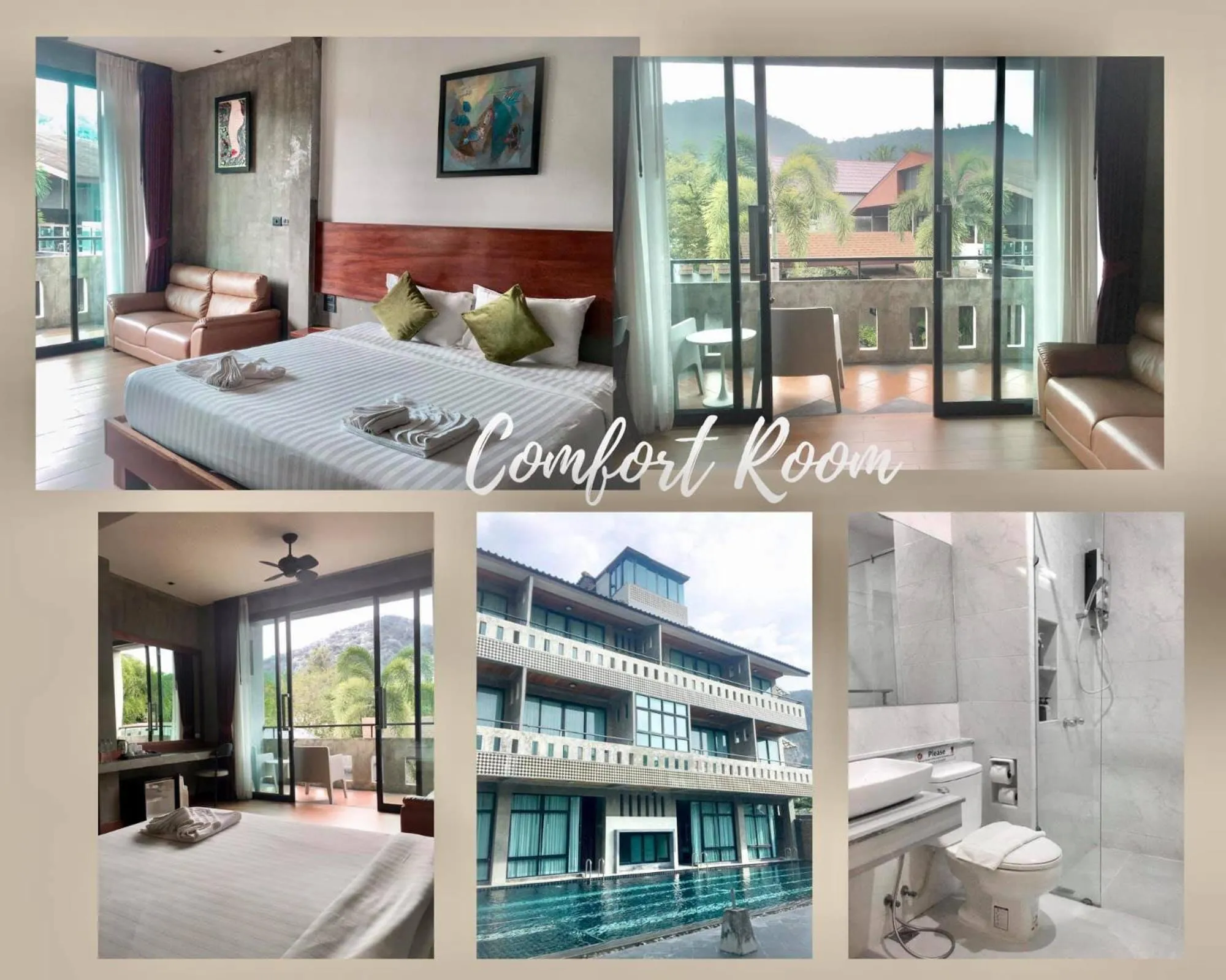 Bed in Green View Village Resort