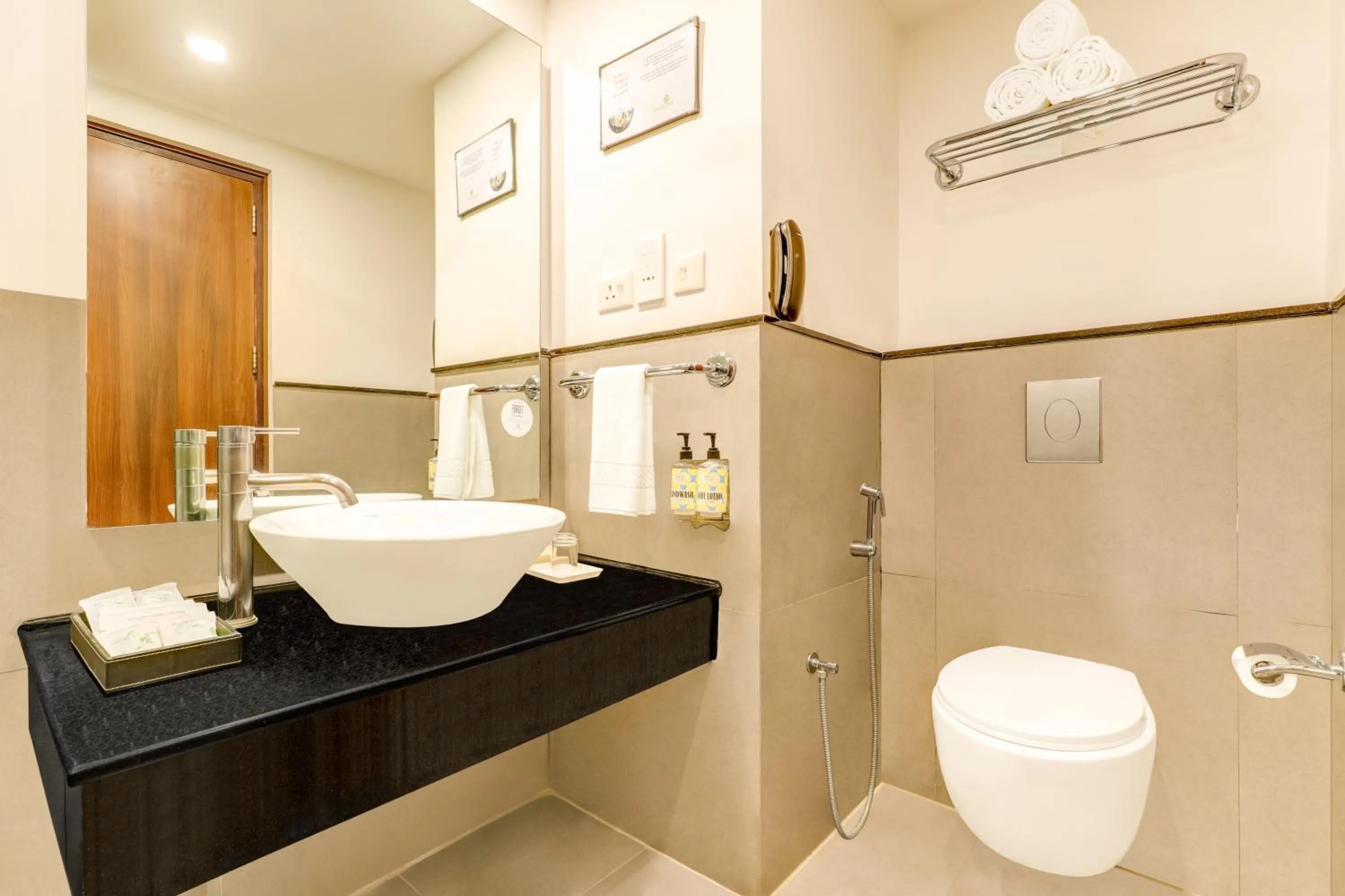 Toilet in Lemon Tree Hotel, Port Blair Near to Airport