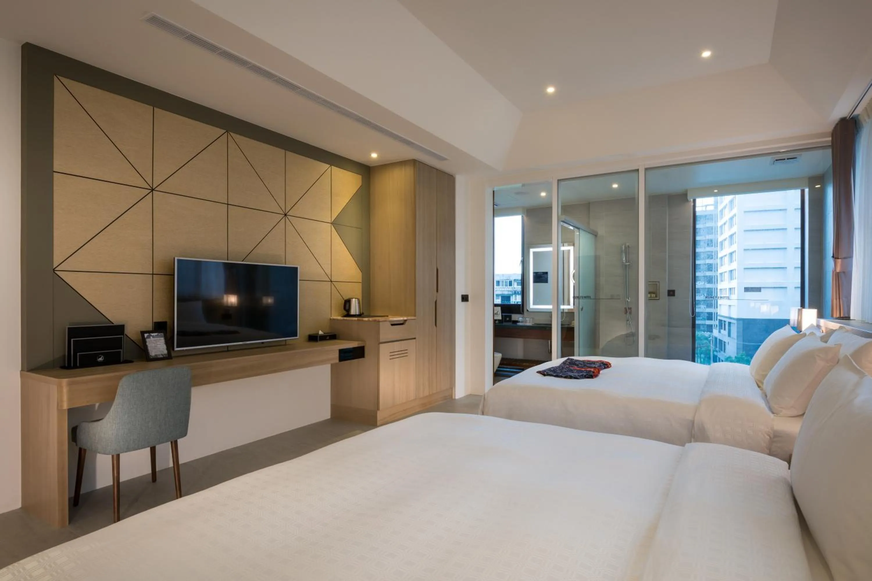 Bed in Hsing Fu Hot Spring Hotel