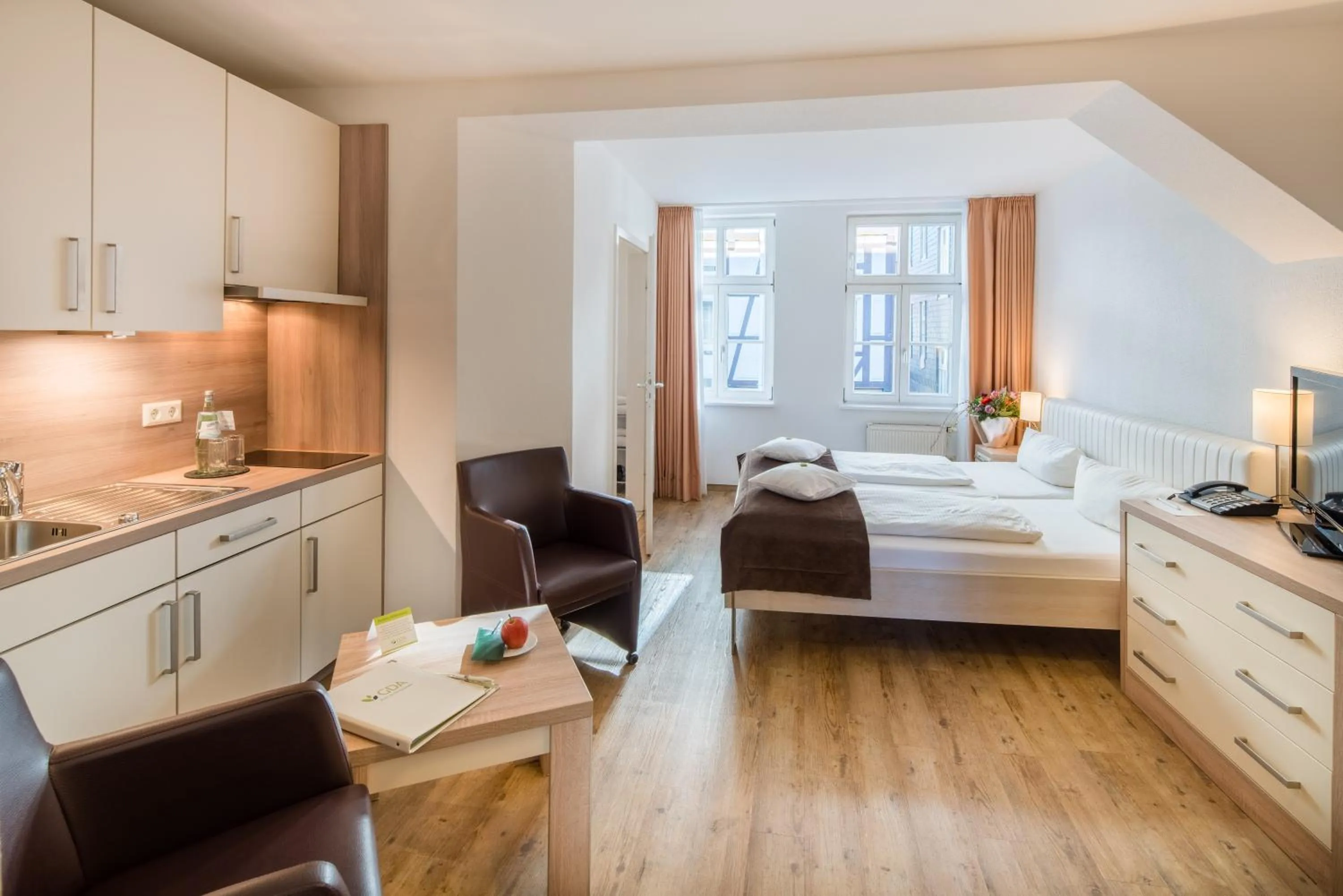 Photo of the whole room, Bed in GDA Hotel Schwiecheldthaus