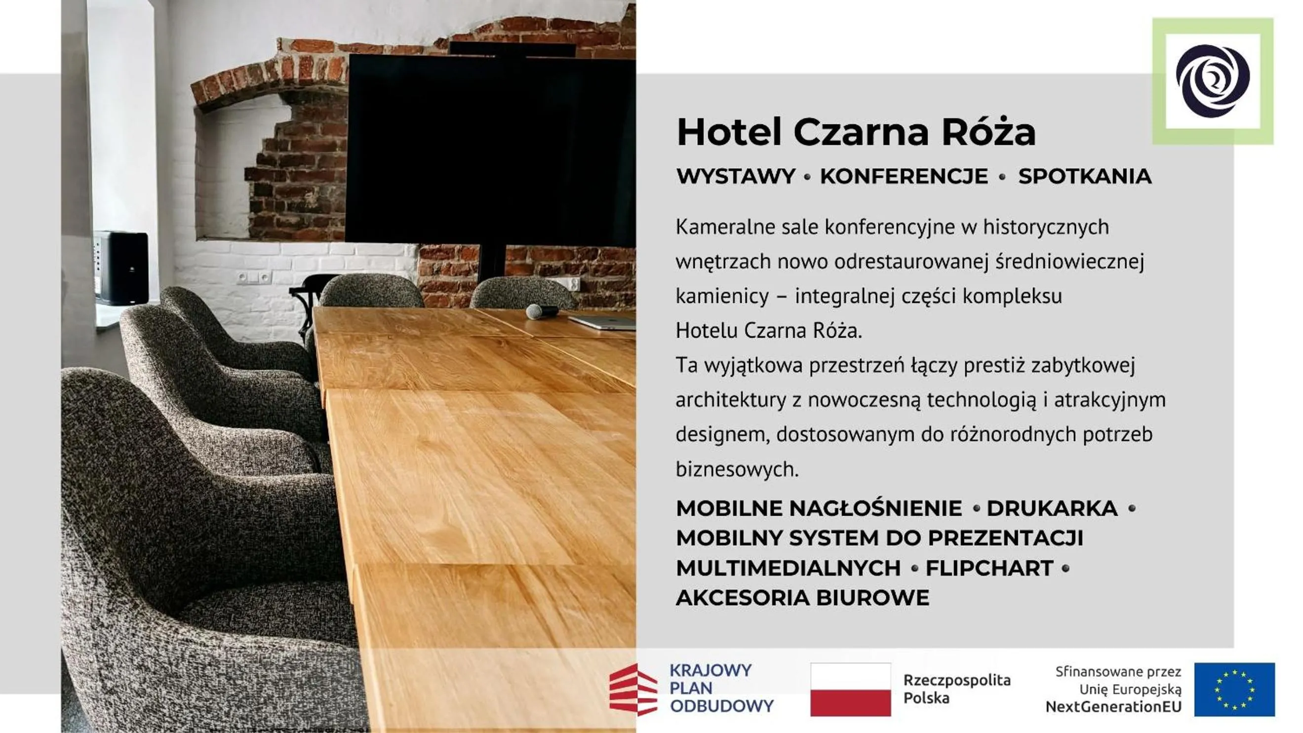 Business facilities in Hotel Czarna Róża