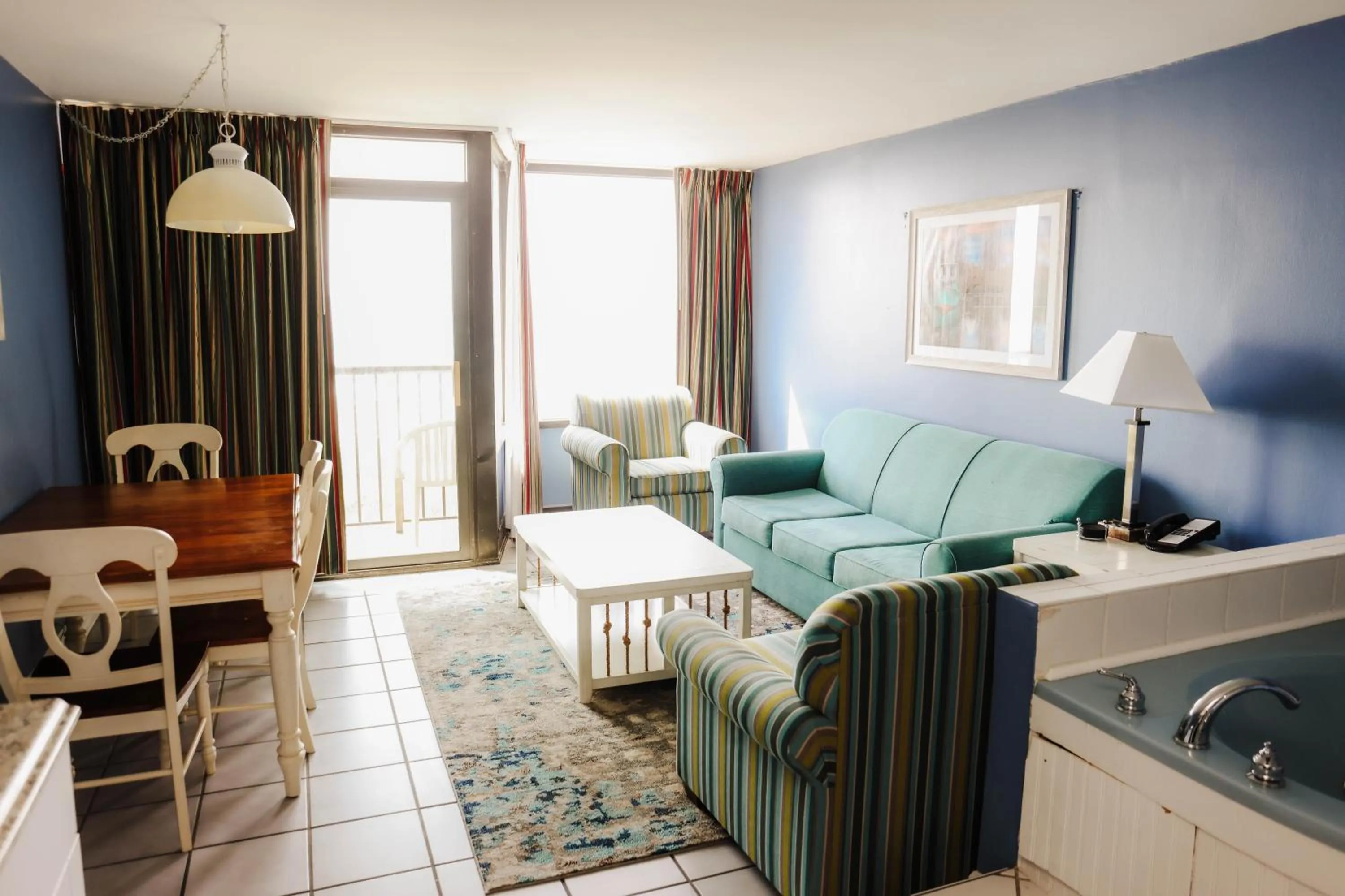 Living room in Ocean Club Resort Myrtle Beach a Ramada by Wyndham