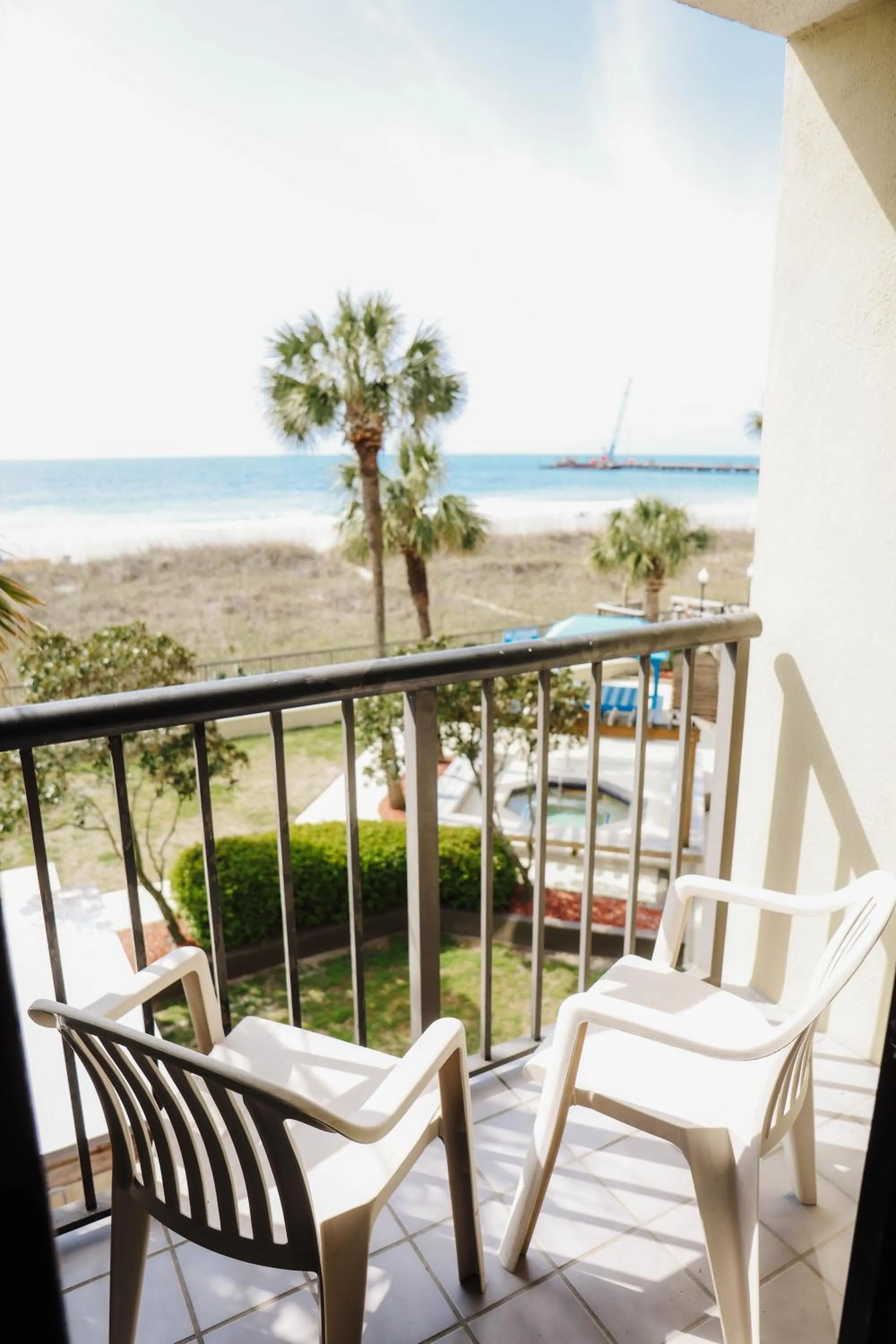 Balcony/Terrace in Ocean Club Resort Myrtle Beach a Ramada by Wyndham