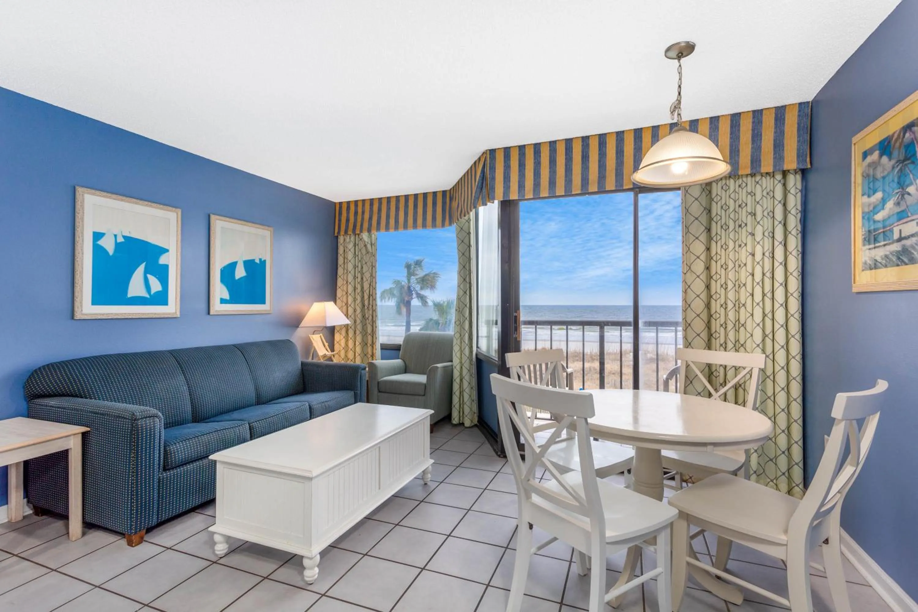 Living room in Ocean Club Resort Myrtle Beach a Ramada by Wyndham