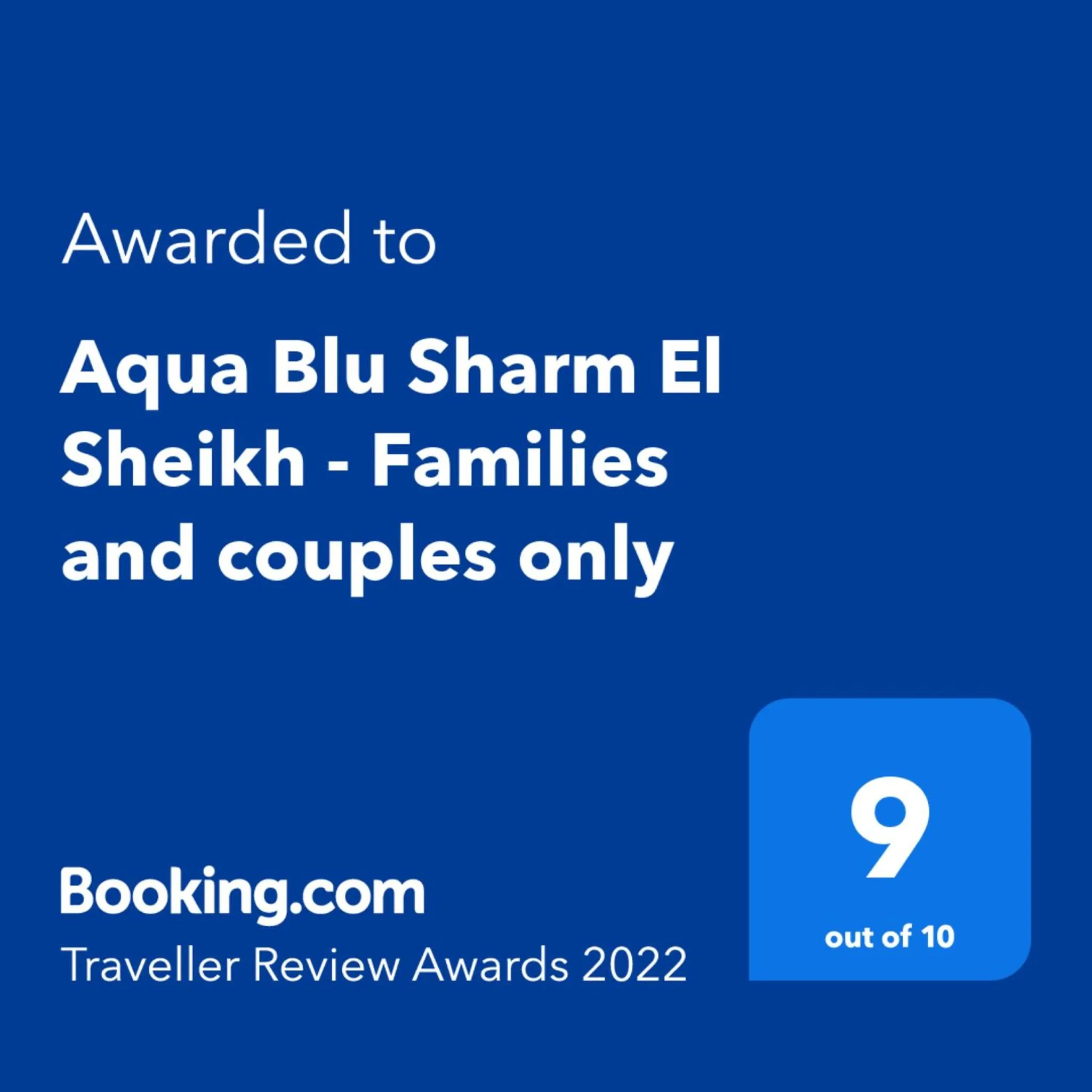 Certificate/Award in Pickalbatros Aqua Blu Sharm El Sheikh