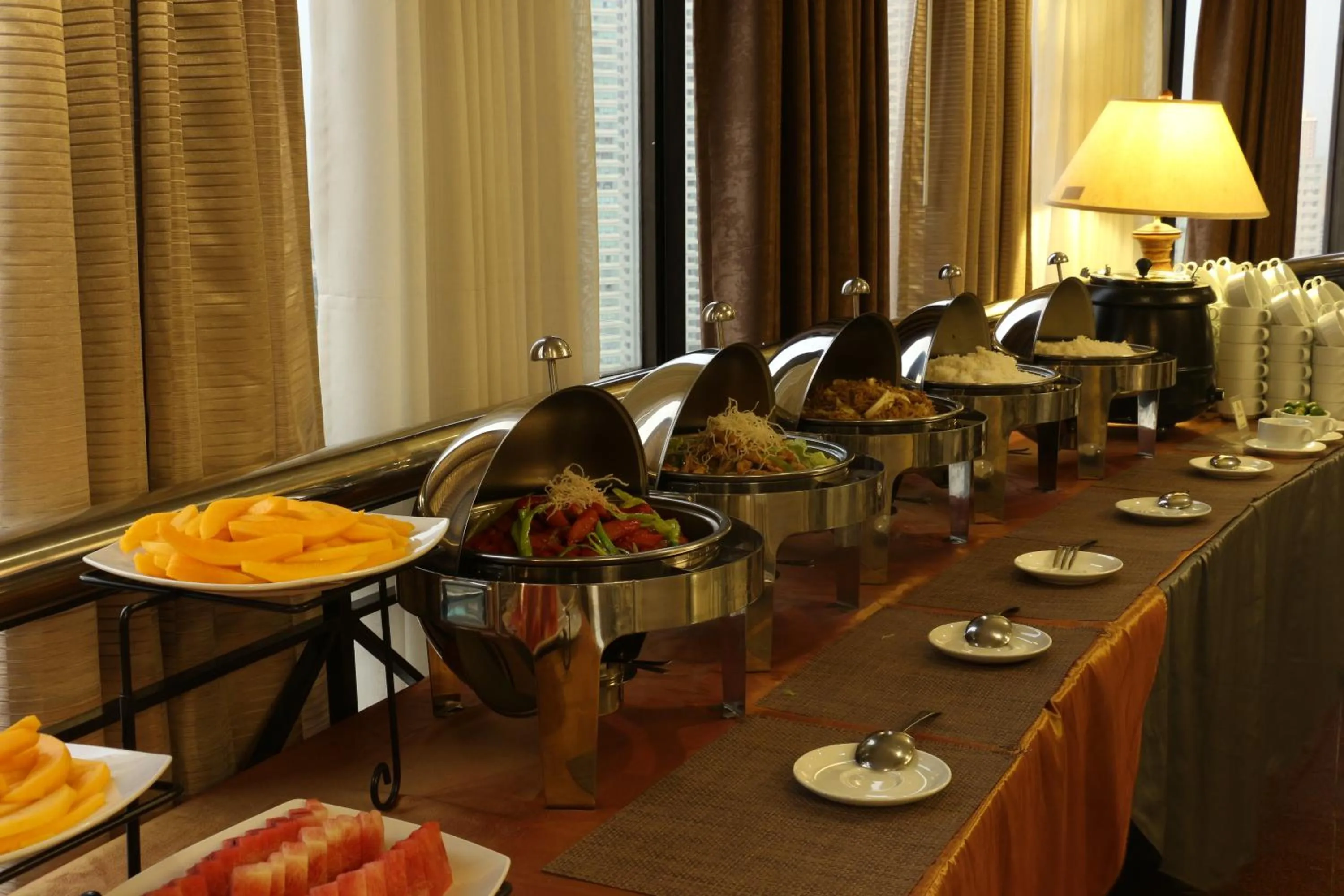 Buffet breakfast in Prince Plaza II Condotel