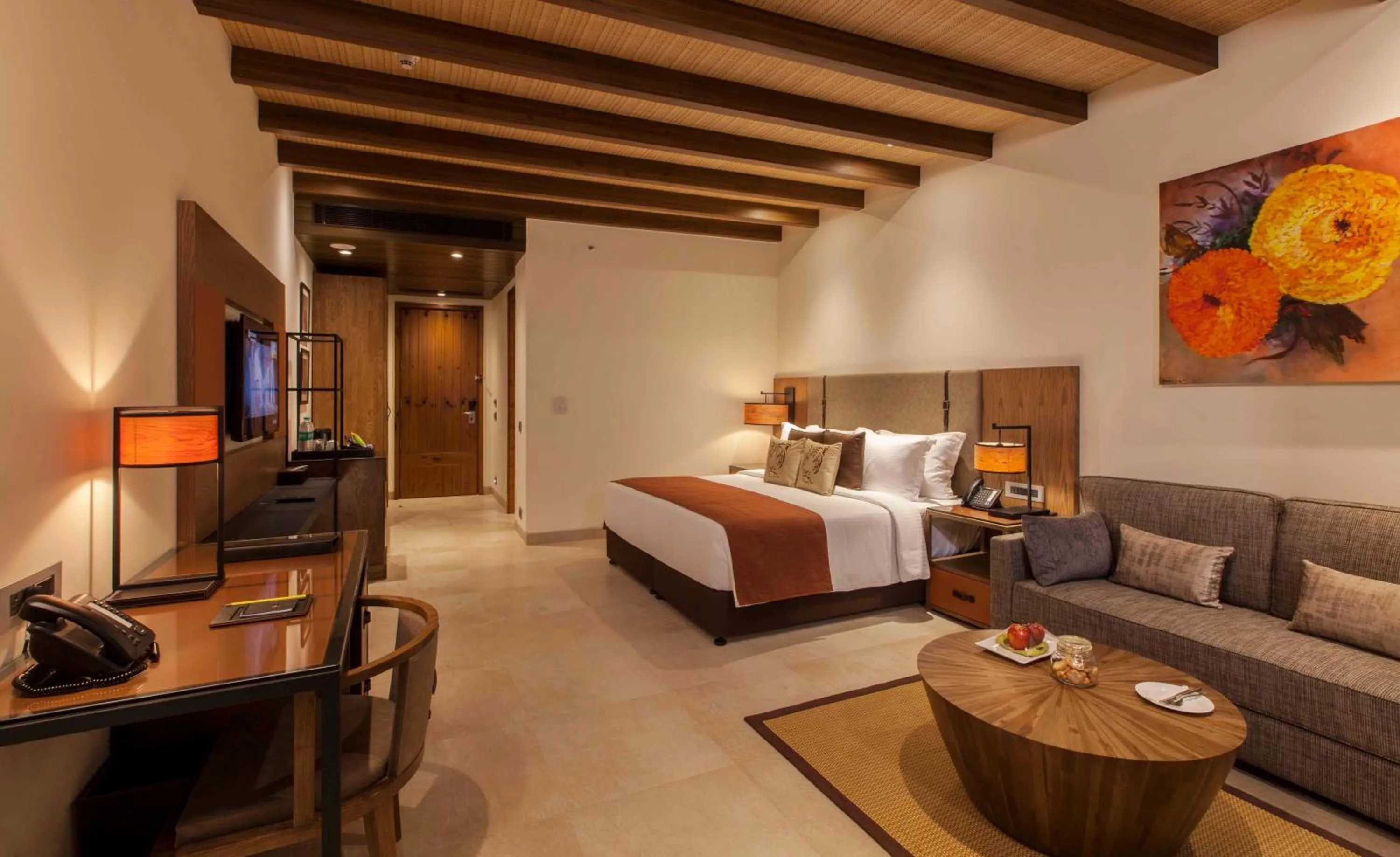 Bedroom, Bed in Lemon Tree Premier, Corbett