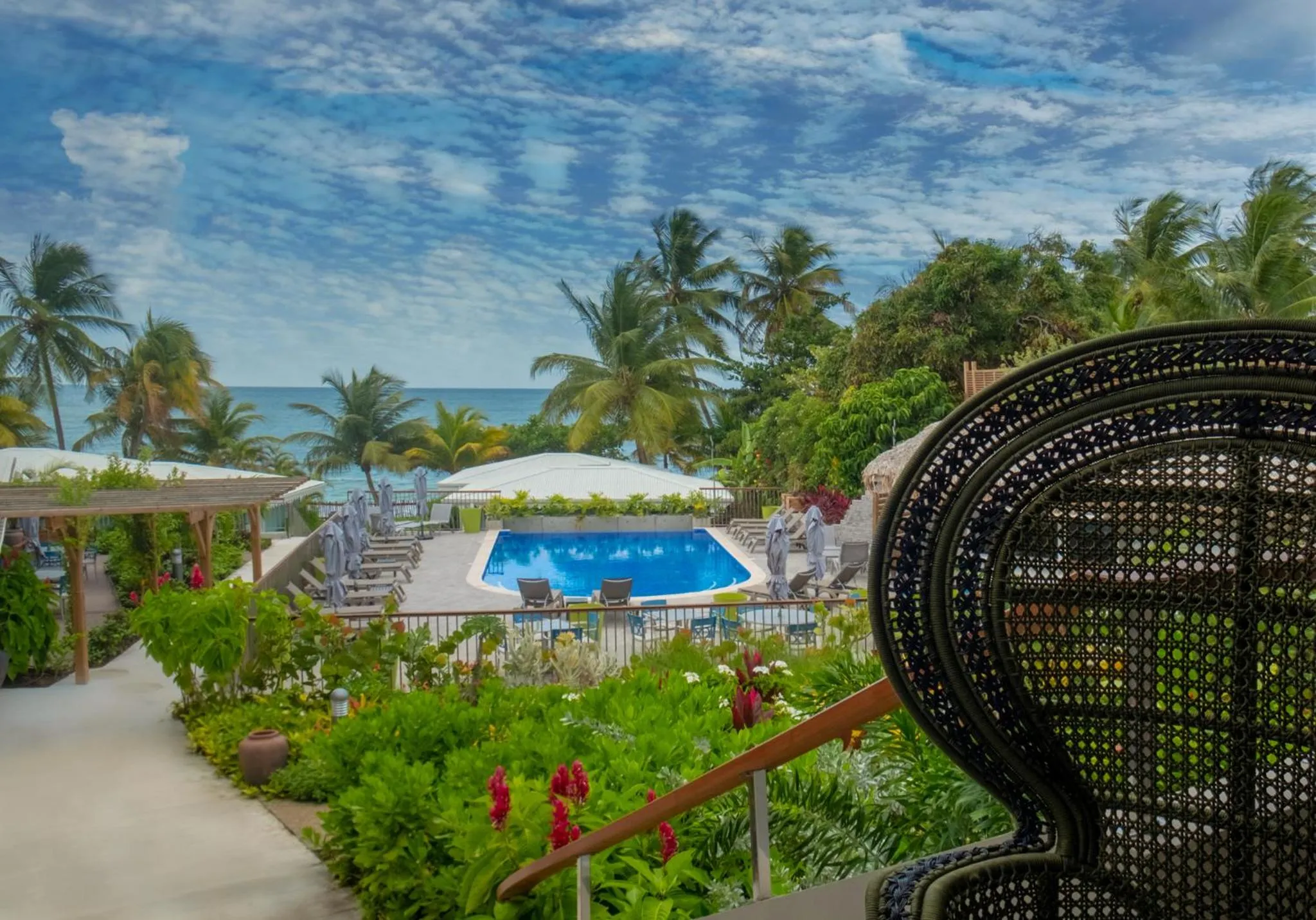 Pool view in Diamant les bains - Résidence Hôtelière