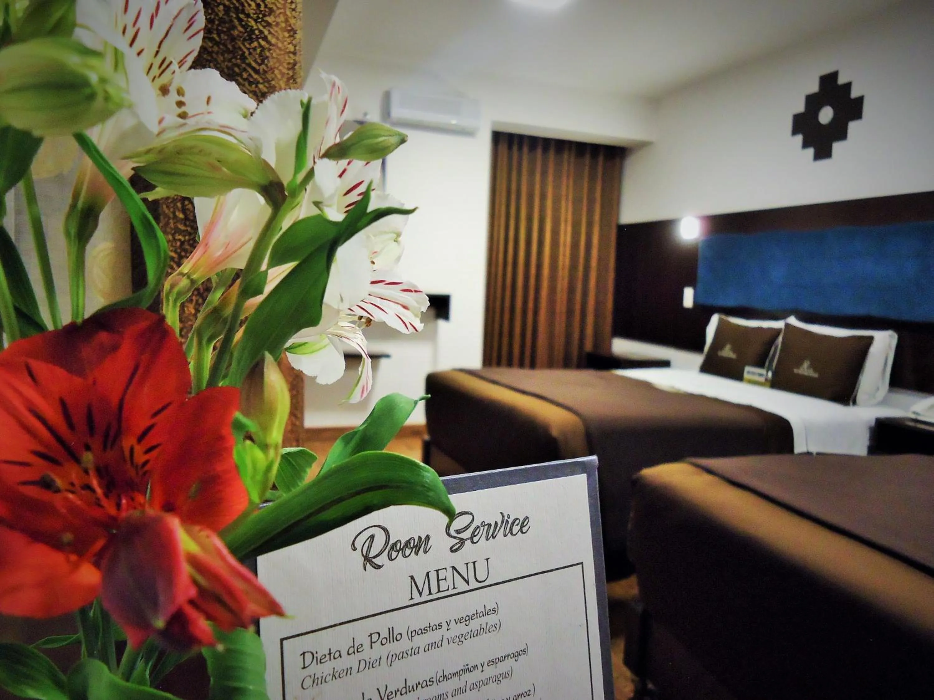 Property logo or sign, Bed in San Francisco Cusco Hotel