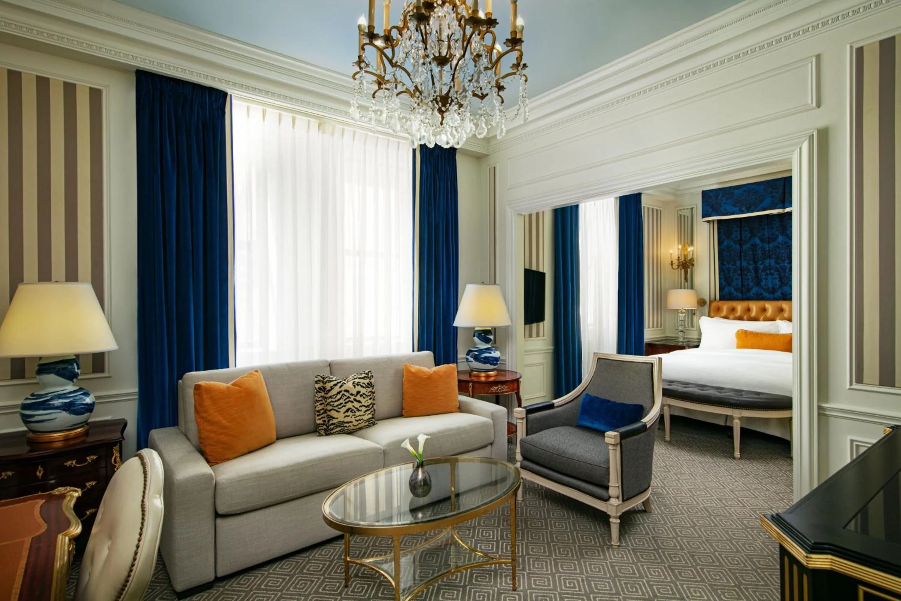 Living room, Bed in The St. Regis New York