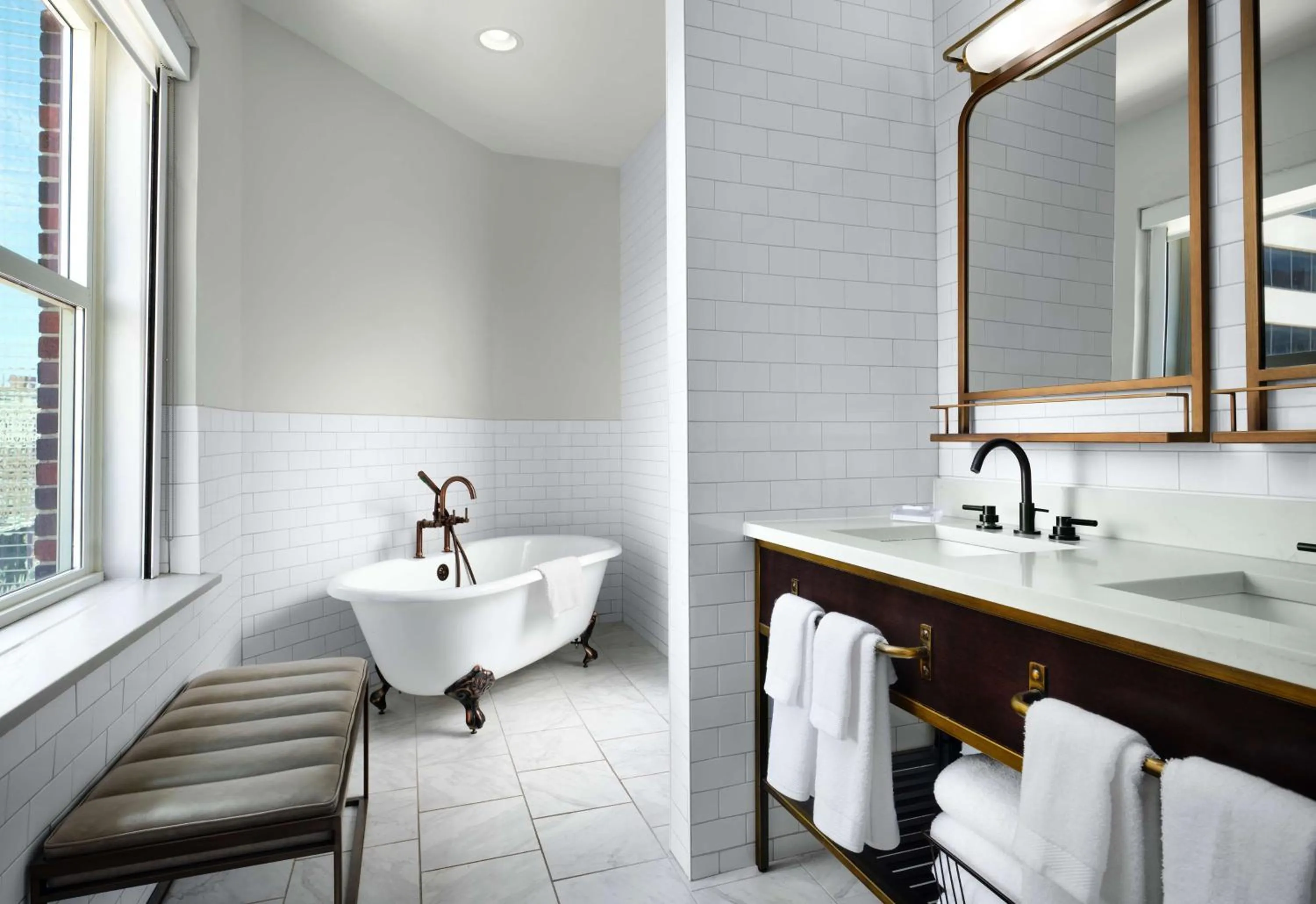 Bathroom in Hotel Phillips Kansas City, Curio Collection By Hilton