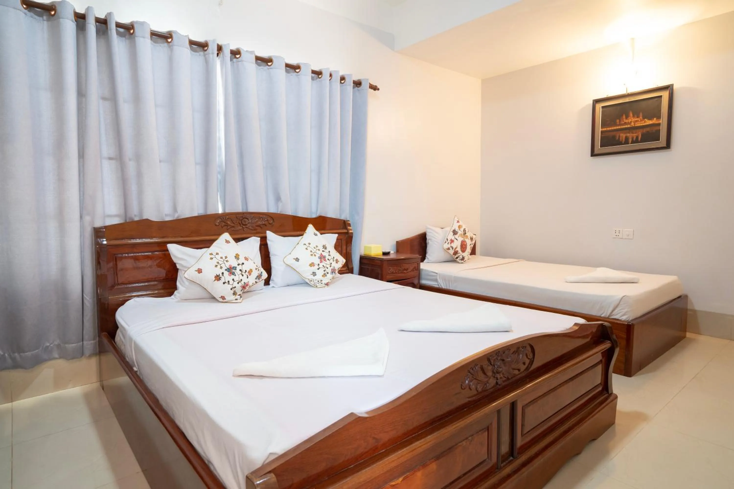 Guests, Bed in Siem Reap Riverside Hotel