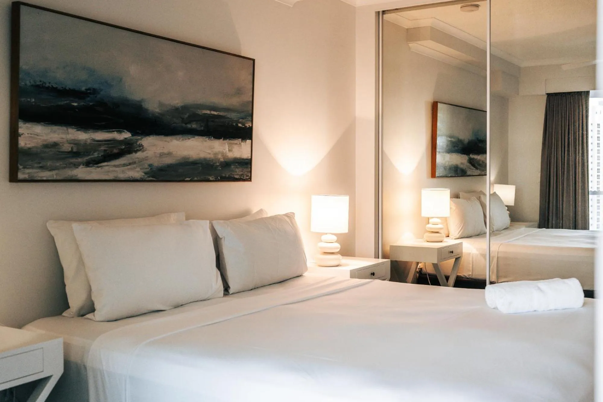 Bedroom, Bed in The Crest Apartments