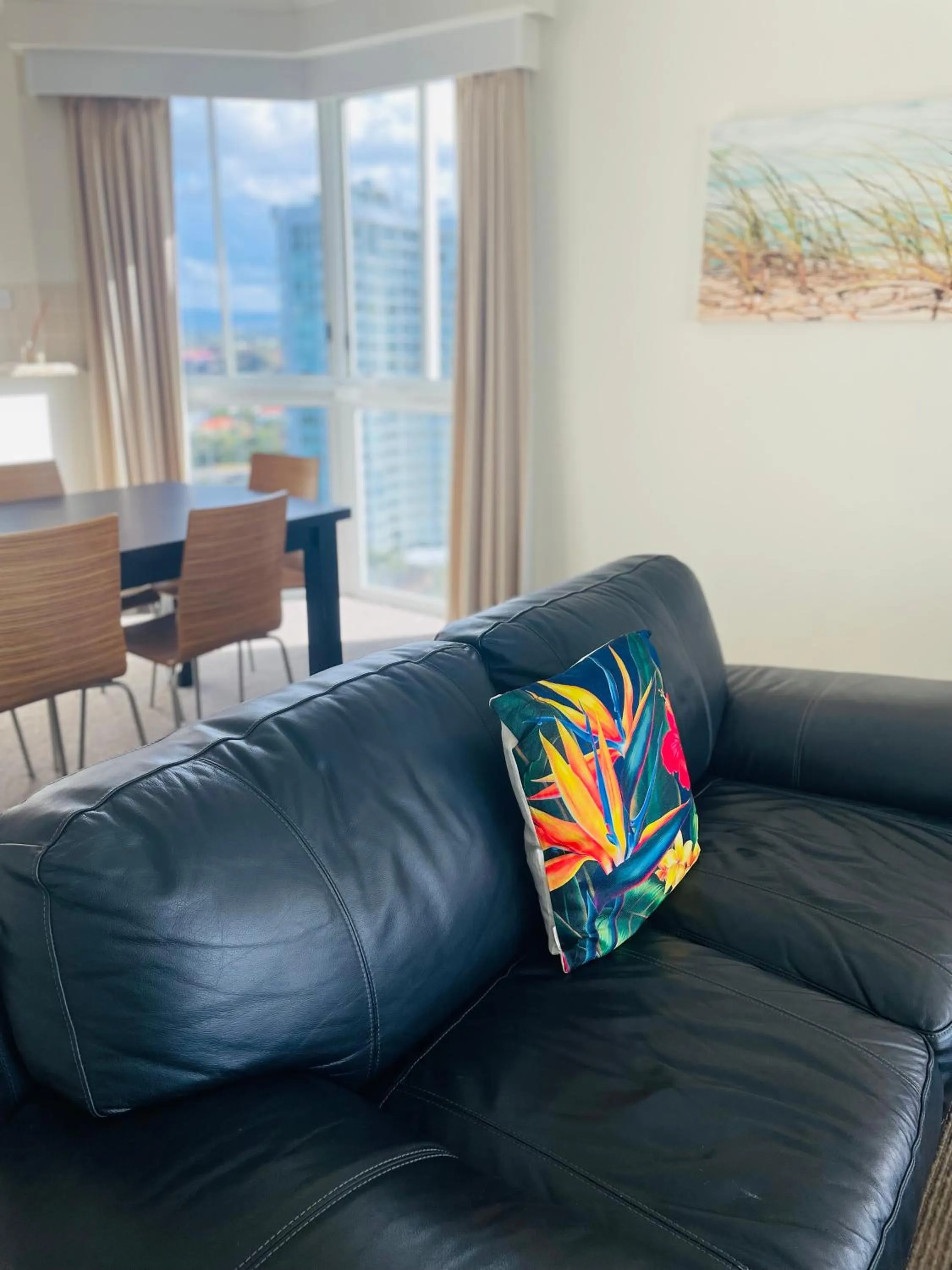 Living room in The Crest Apartments