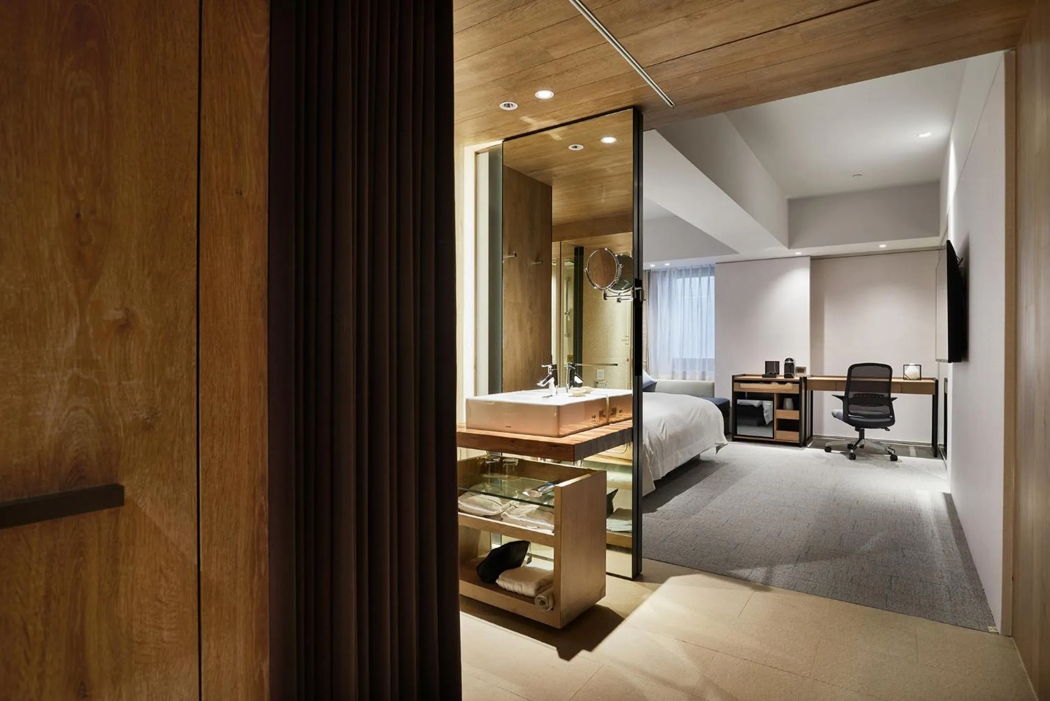 Bed in K Hotel Taipei Nanjing