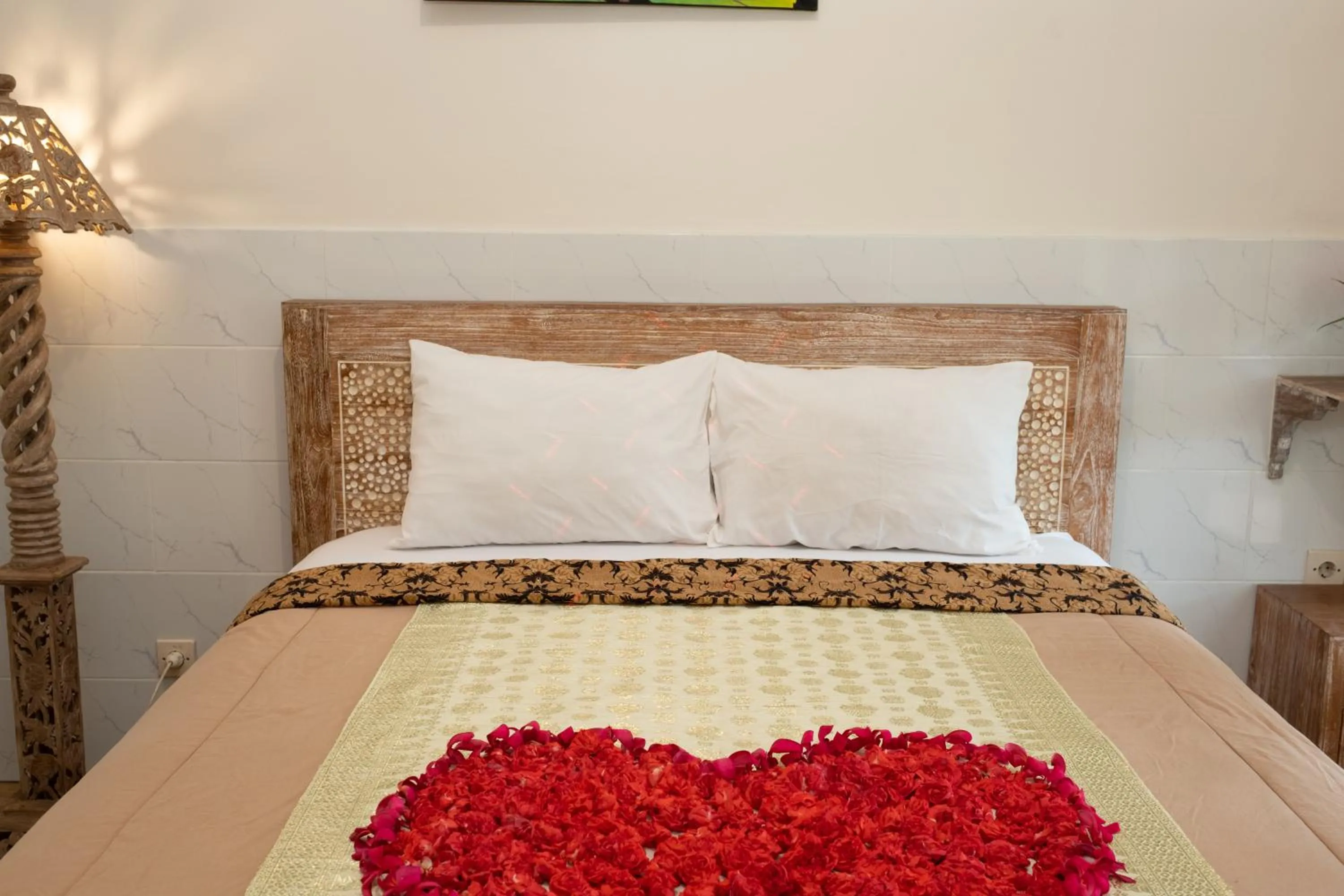 Bed in Uma Shanty Homestay