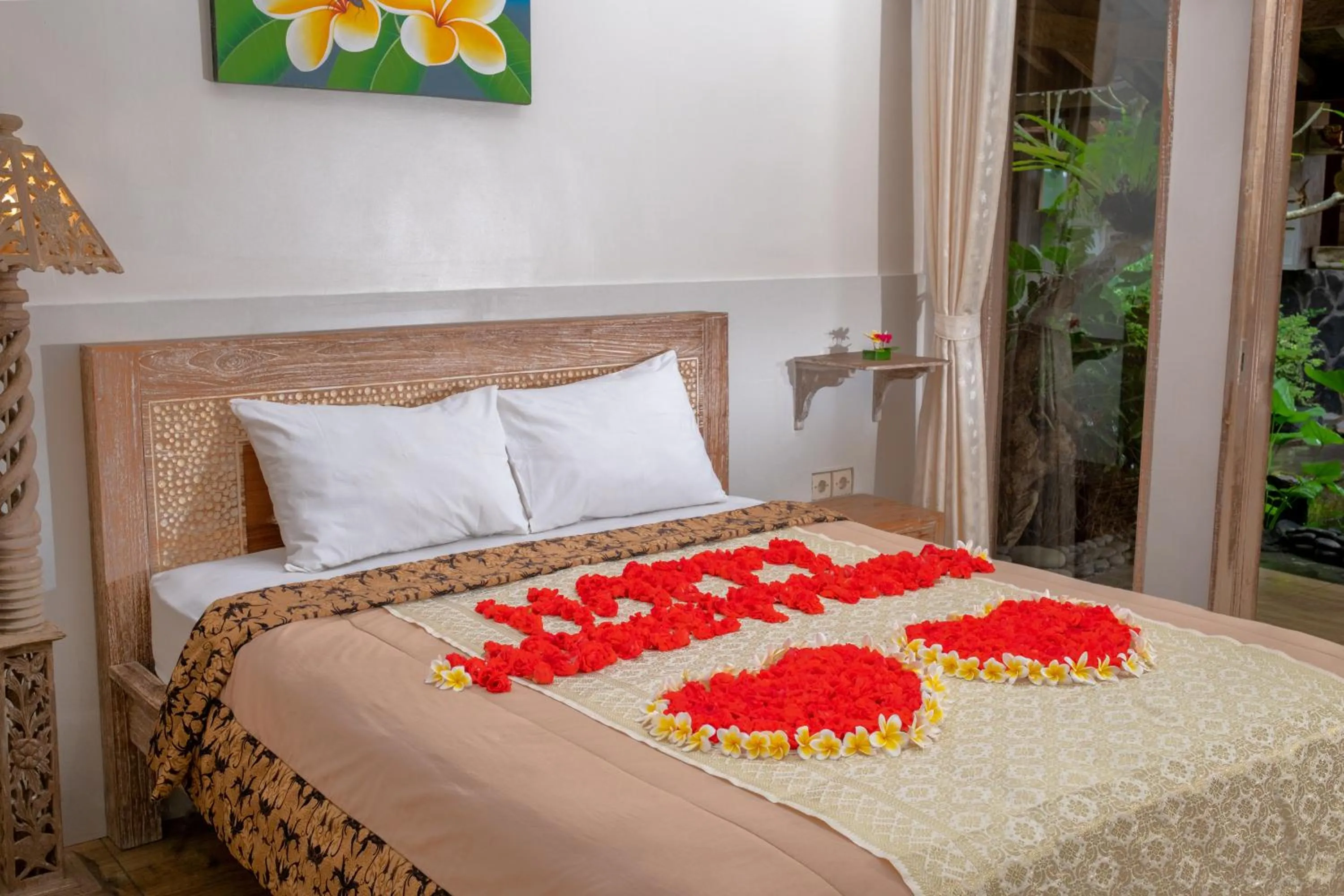 Bed in Uma Shanty Homestay