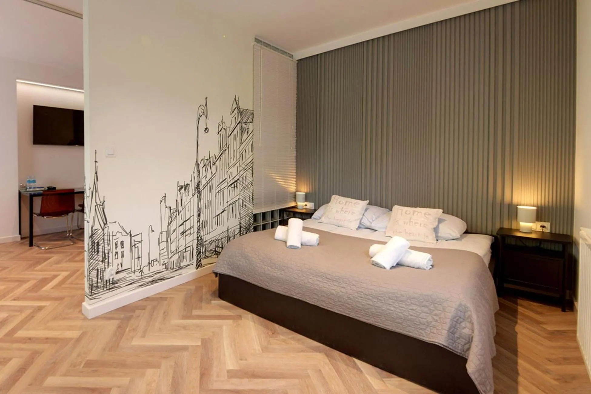 Bed in Q Apartamenty