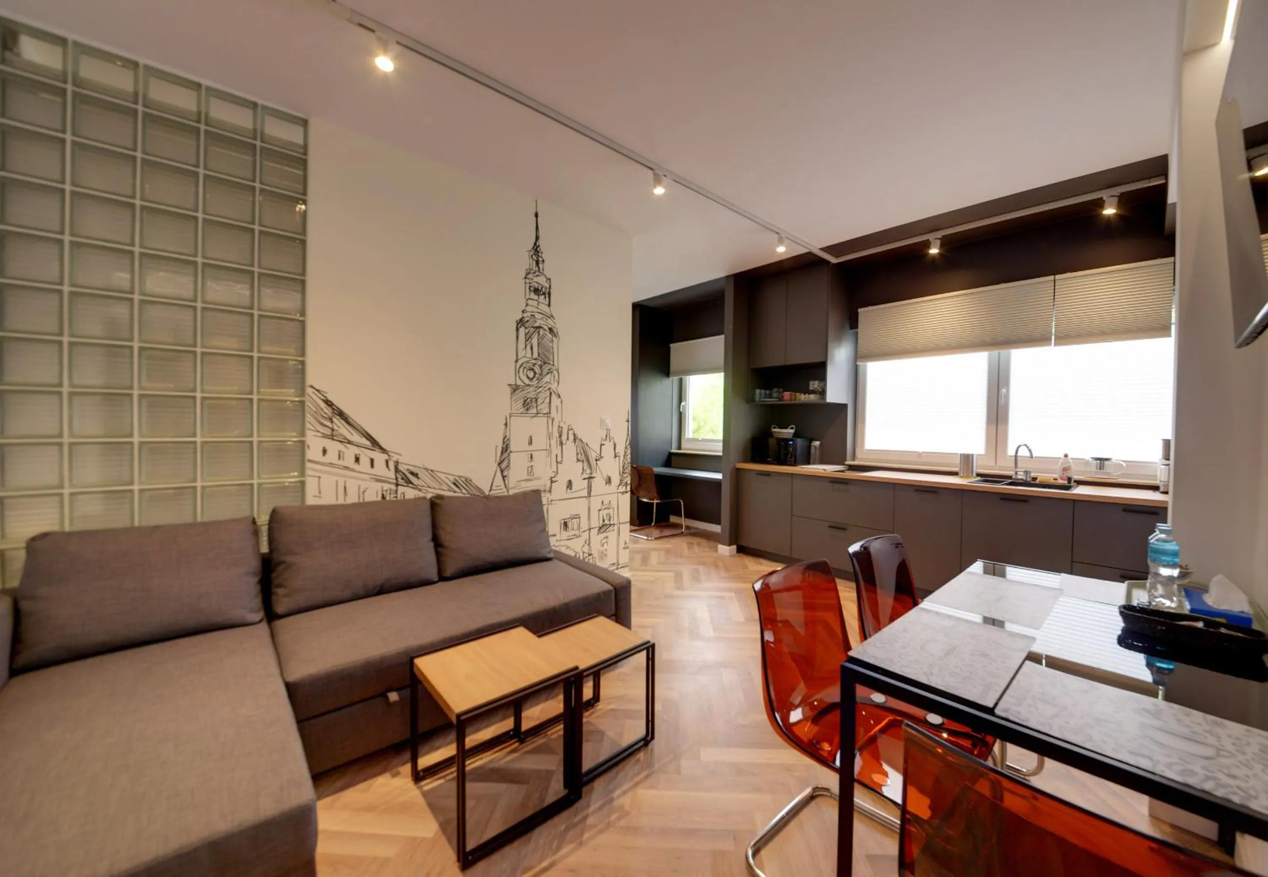 Kitchen or kitchenette in Q Apartamenty