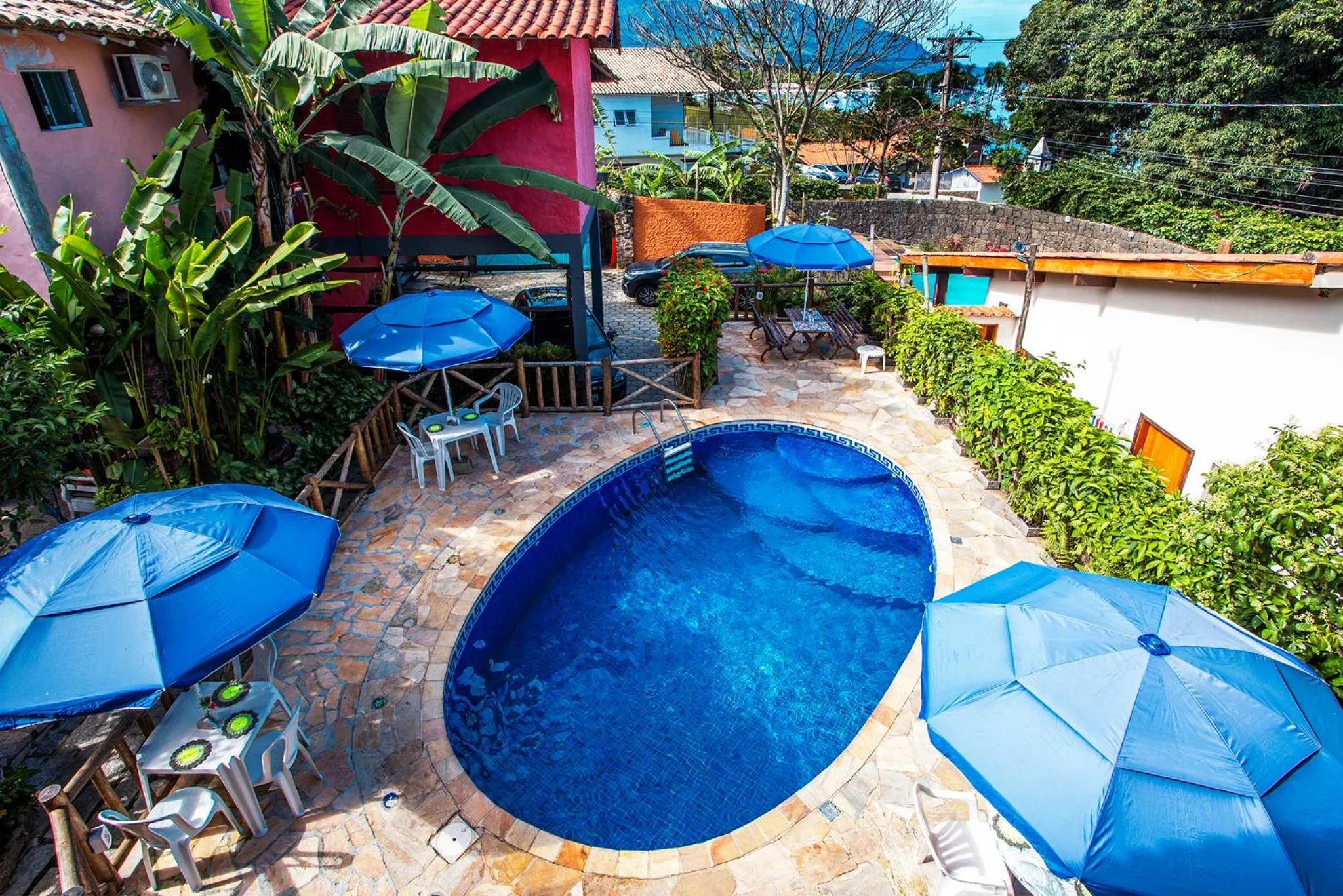 Pool view in Pousada Recanto da Villa
