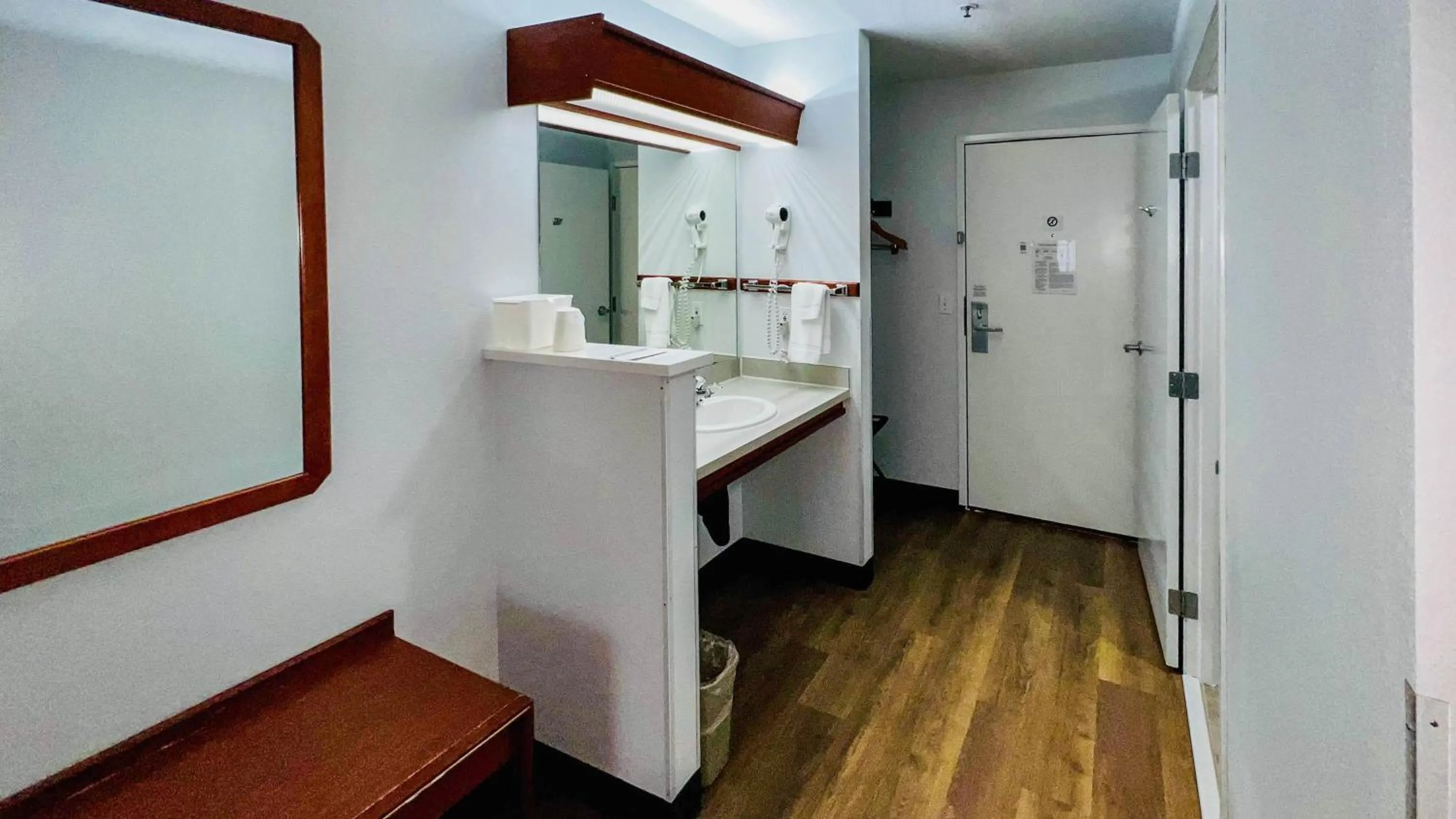 Bathroom in Studio 6 Suites Portland OR I-5 OHSU