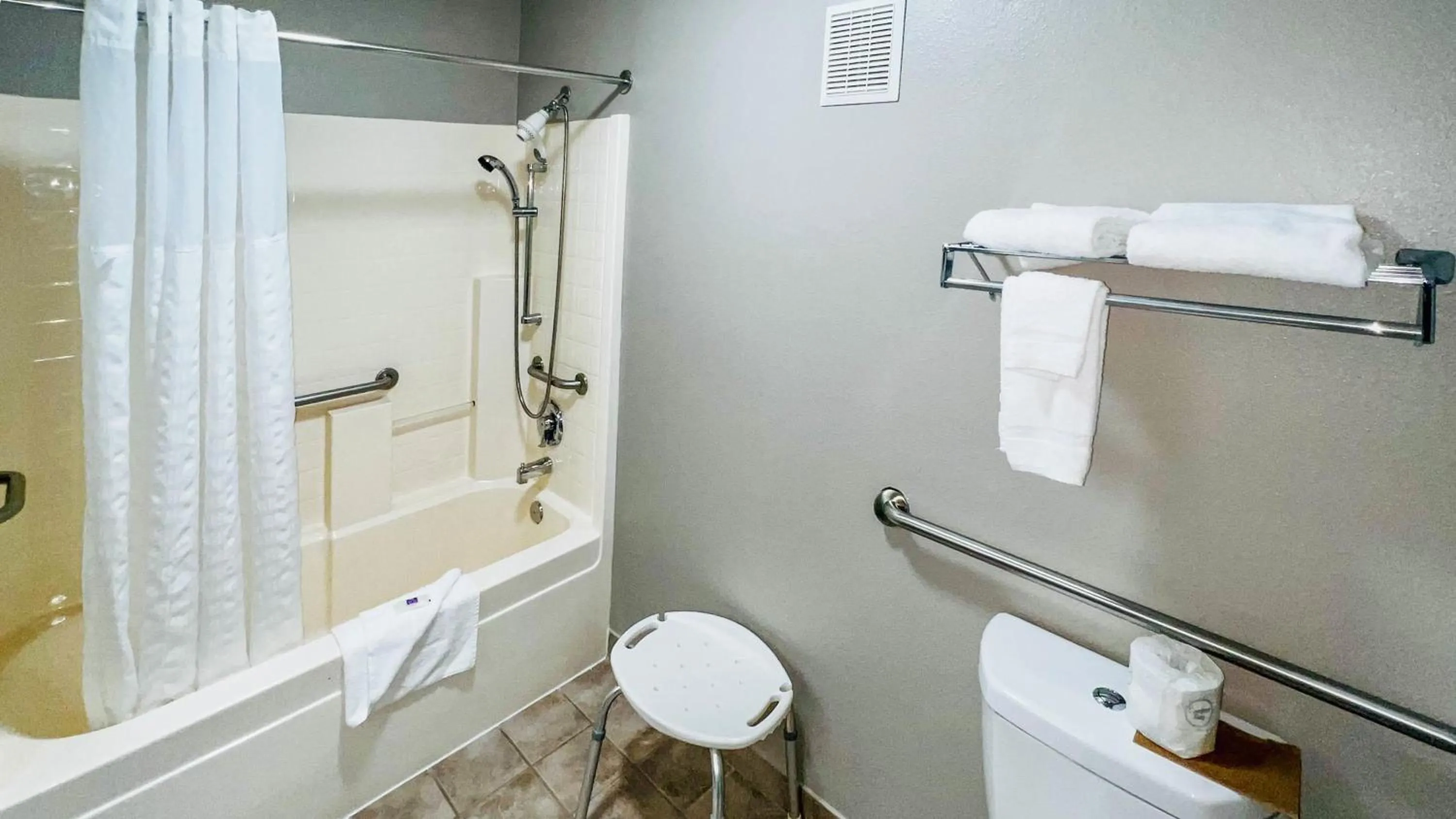 Bathroom in Studio 6 Suites Portland OR I-5 OHSU