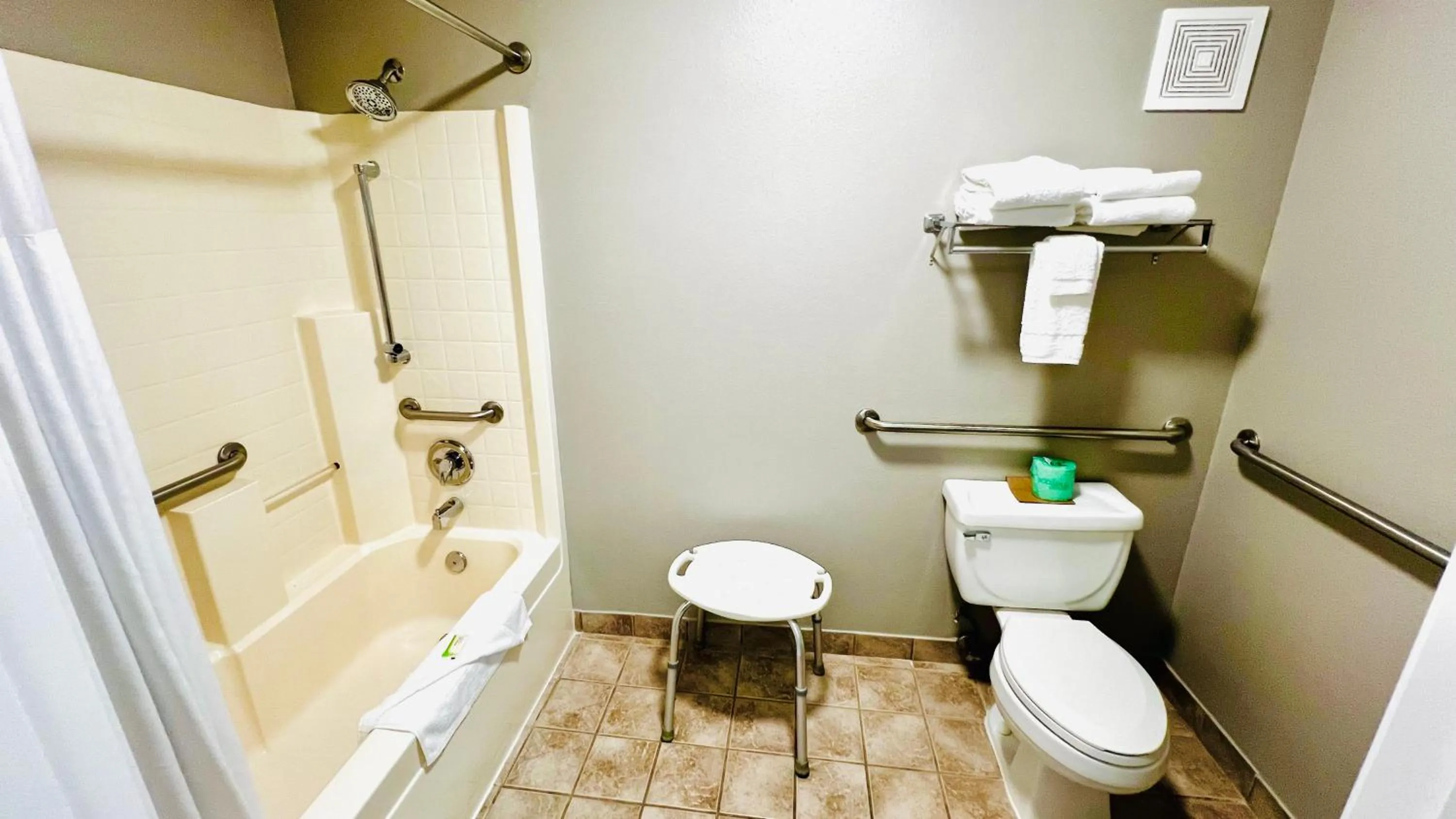 Bathroom in Studio 6 Suites Portland OR I-5 OHSU