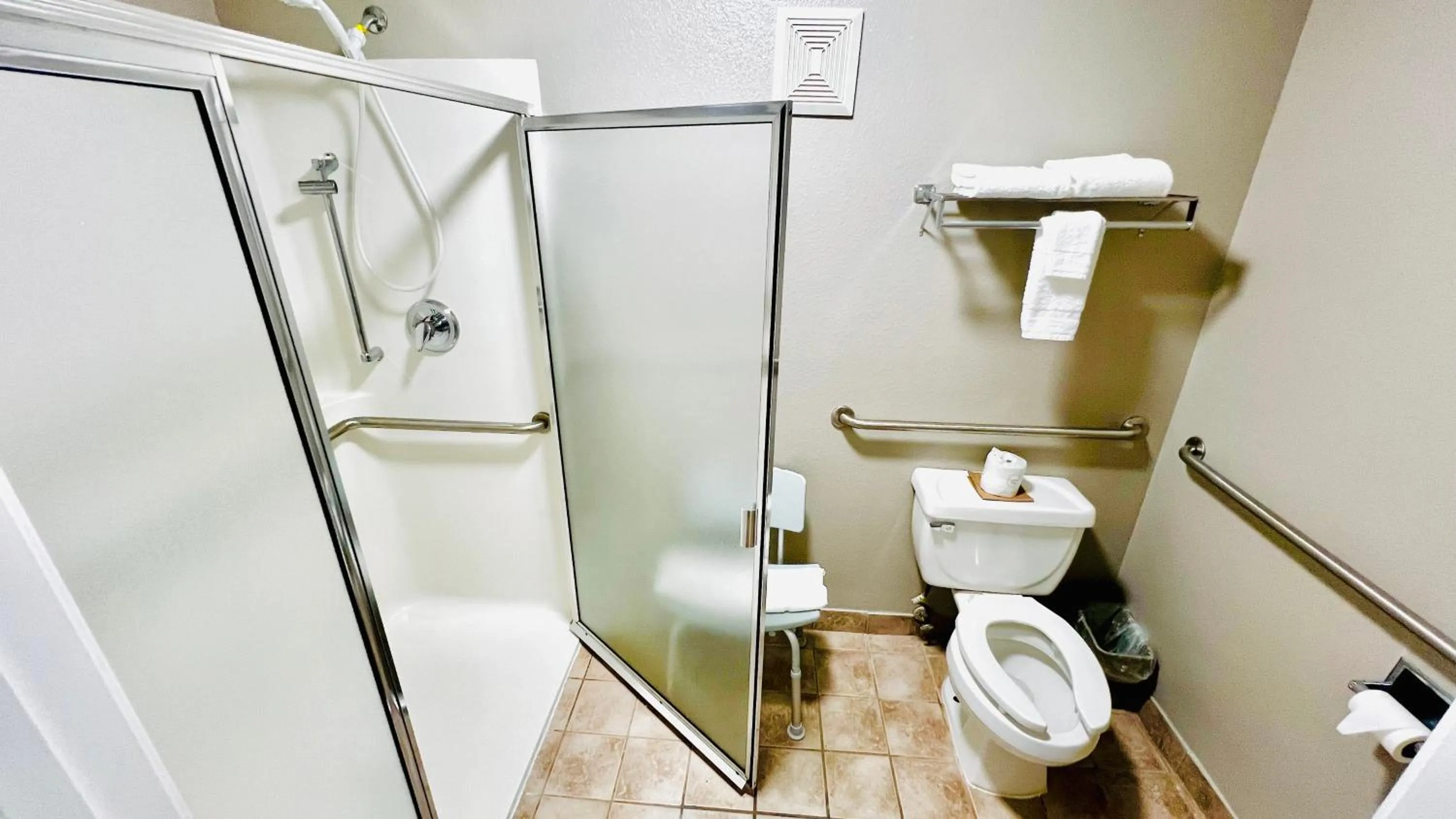 Bathroom in Studio 6 Suites Portland OR I-5 OHSU