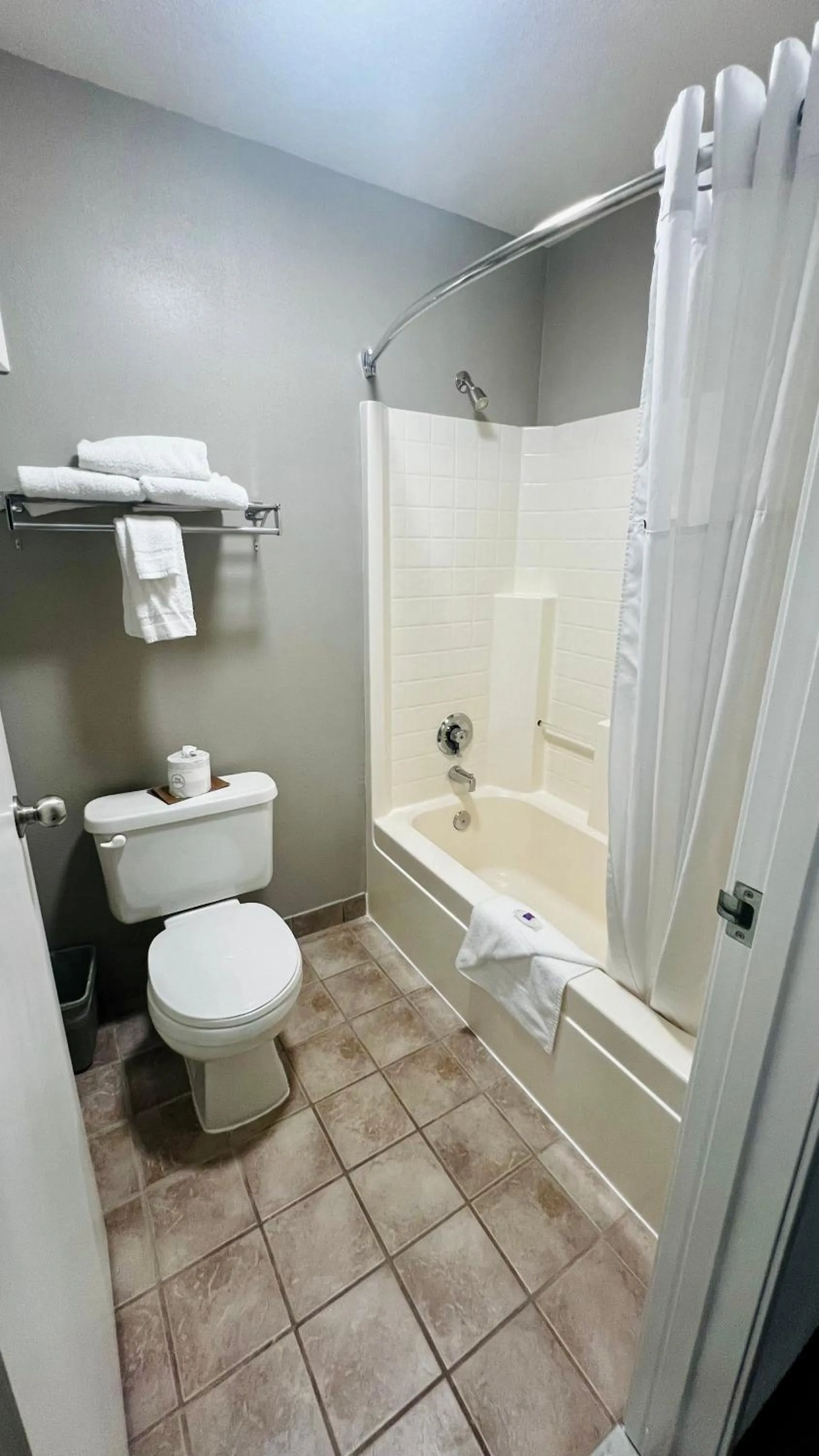 Bathroom in Studio 6 Suites Portland OR I-5 OHSU