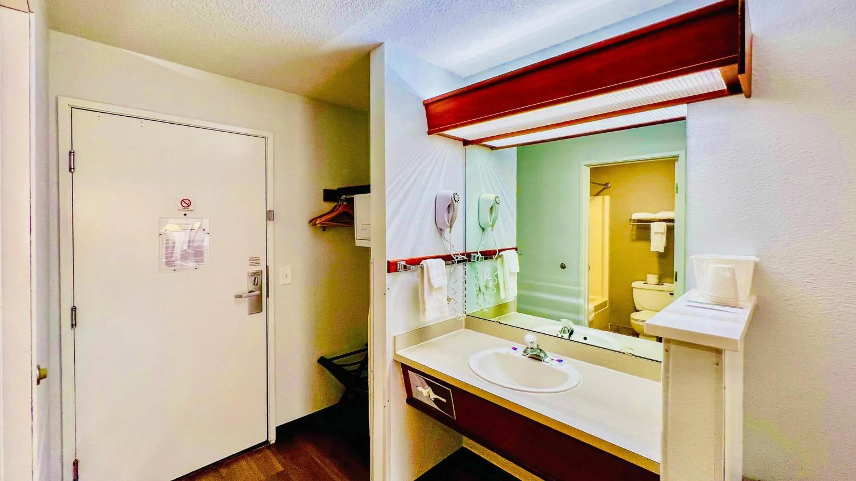 Bathroom in Studio 6 Suites Portland OR I-5 OHSU