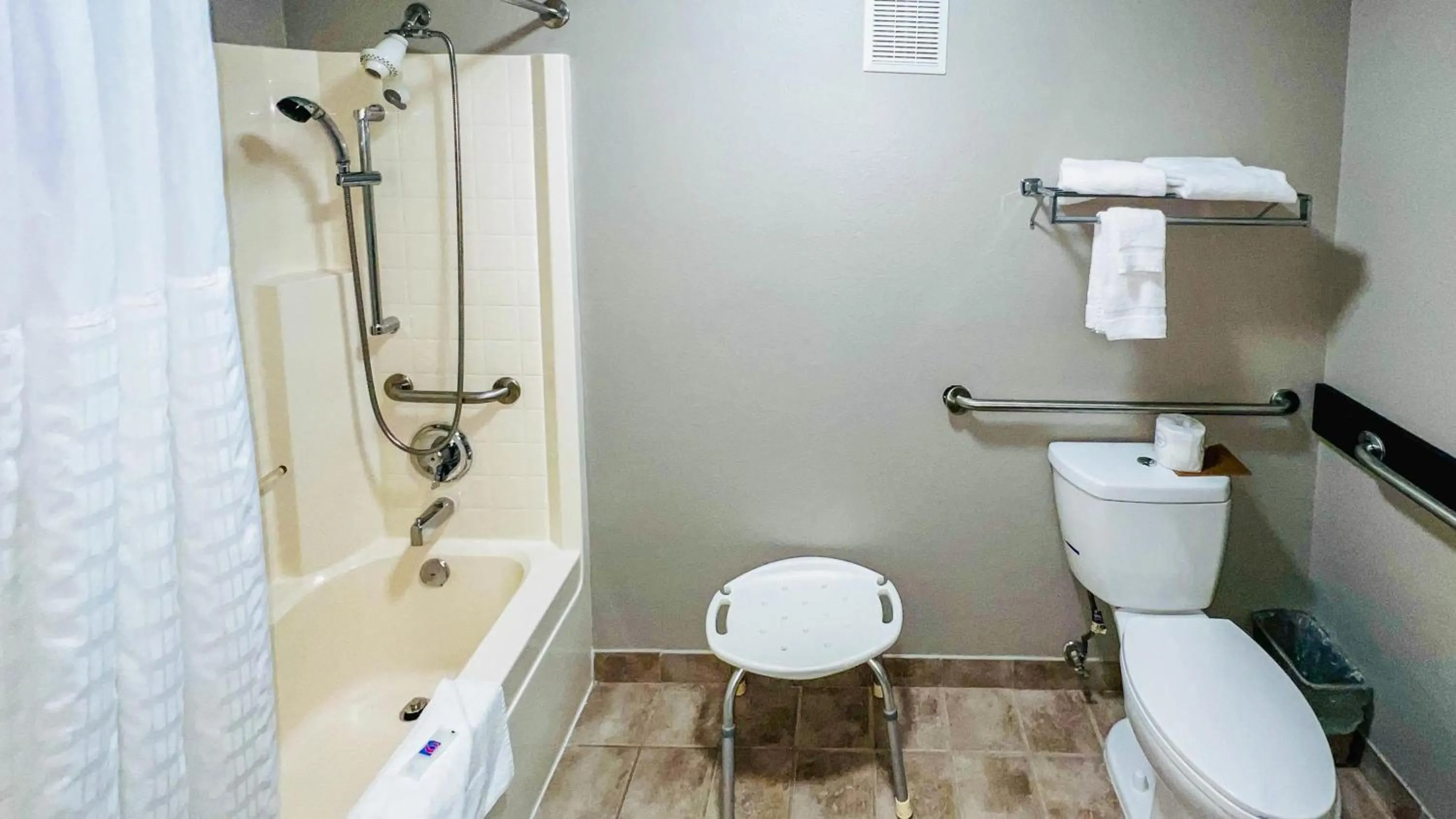 Bathroom in Studio 6 Suites Portland OR I-5 OHSU