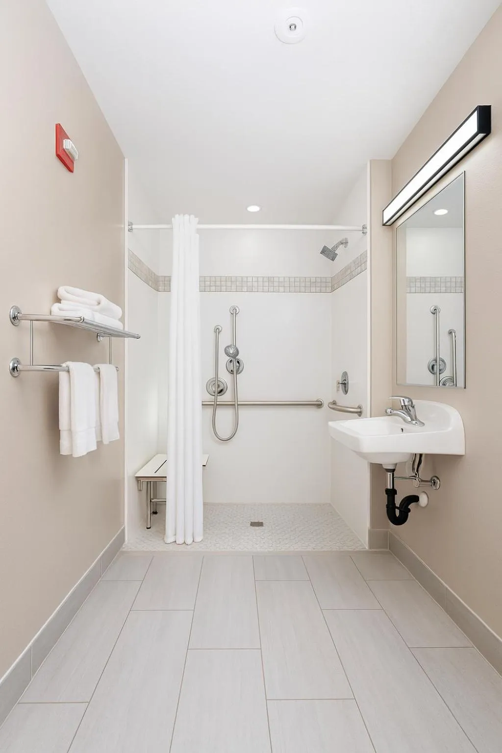 Shower in Motel 6-Westminster, CA - North