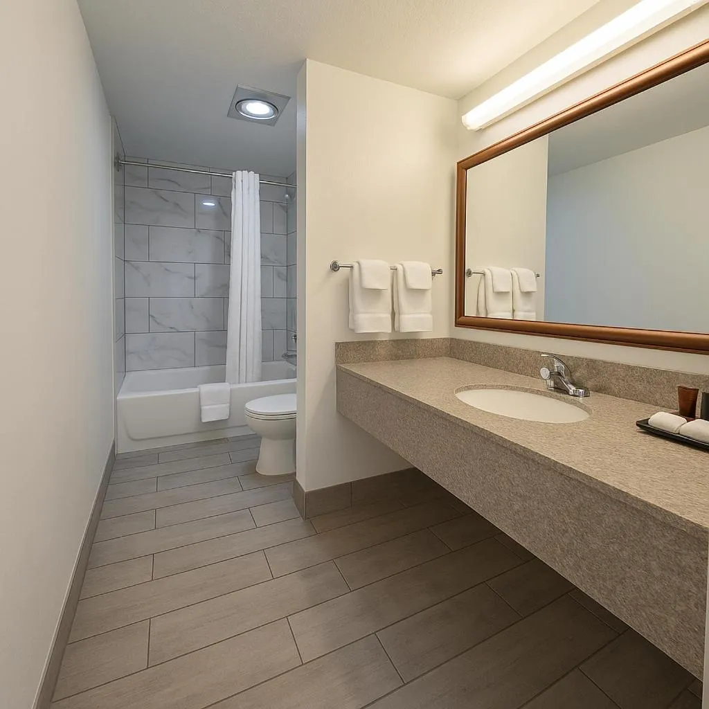 Bathroom in Clarion Inn Idaho Falls Riverfront