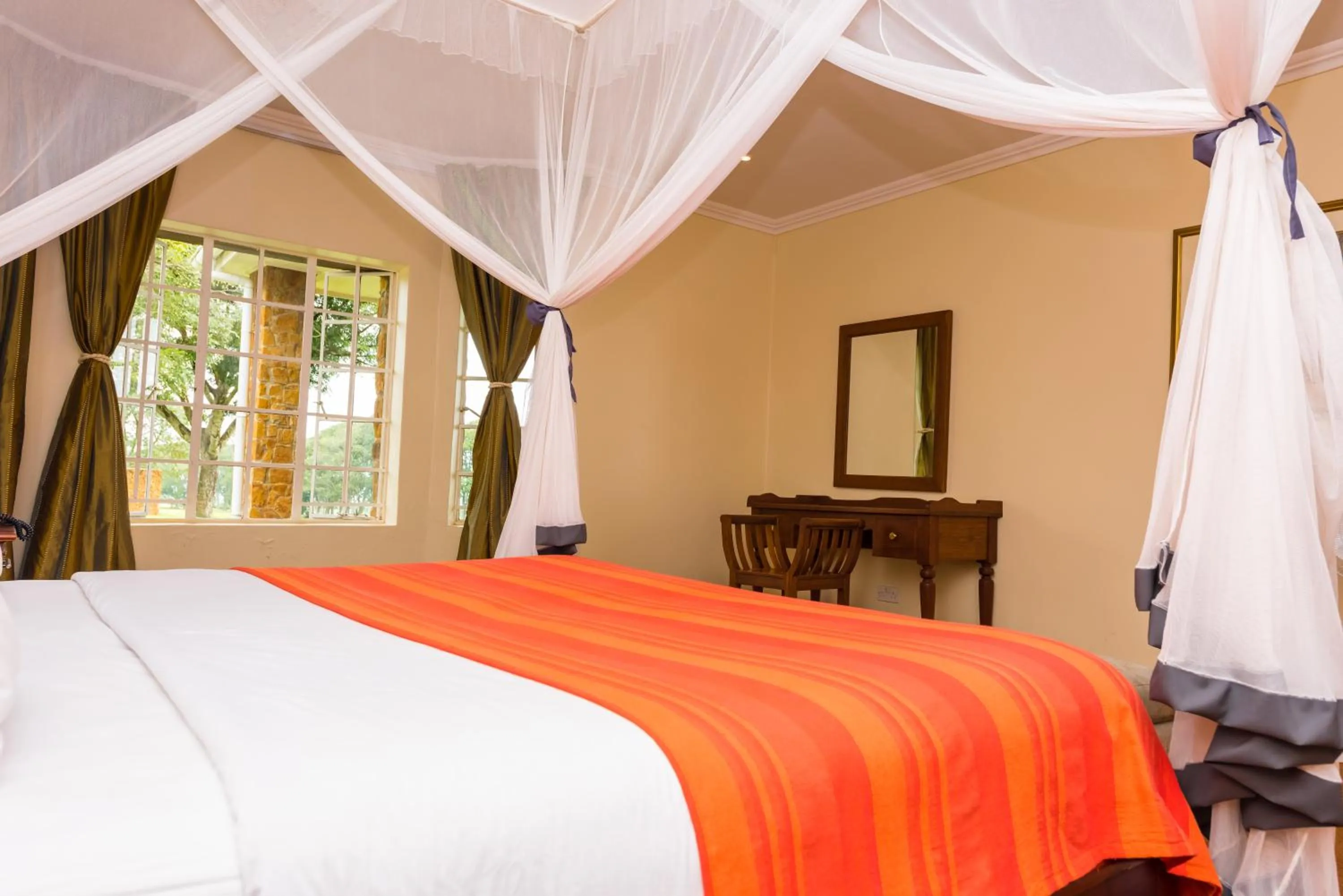 Bed in Game Haven Lodge