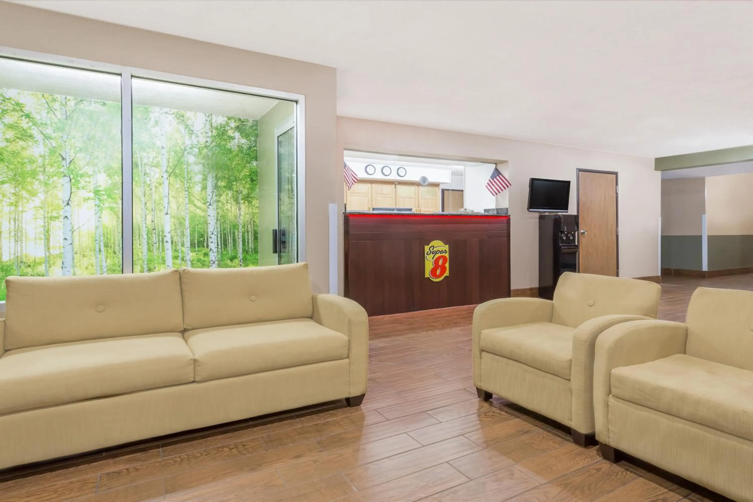 Seating area in Super 8 by Wyndham Cedar City