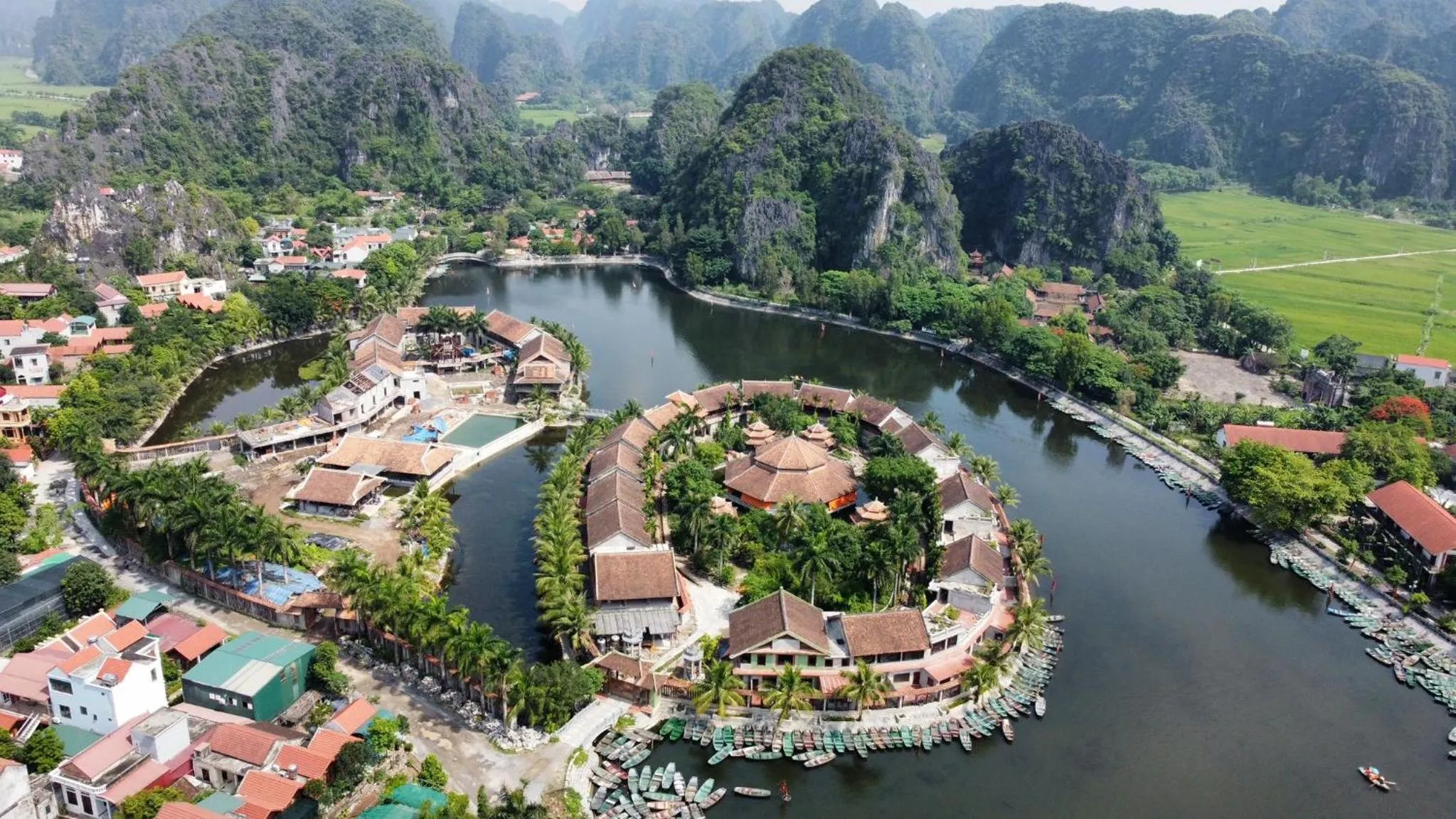 Bird's eye view in Tam Coc Thanh Dat Homestay