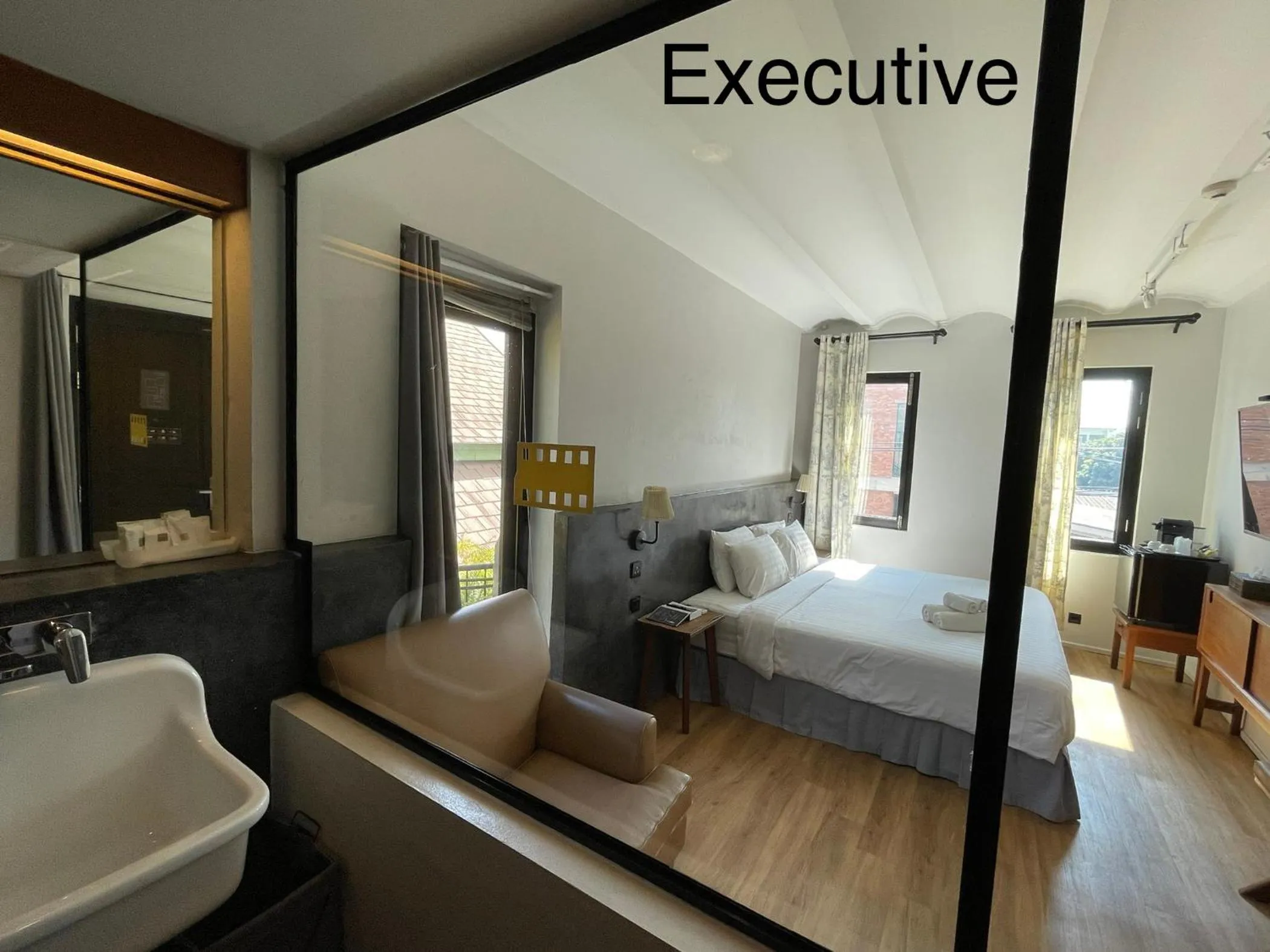 View (from property/room), Bed in Hotel Noir