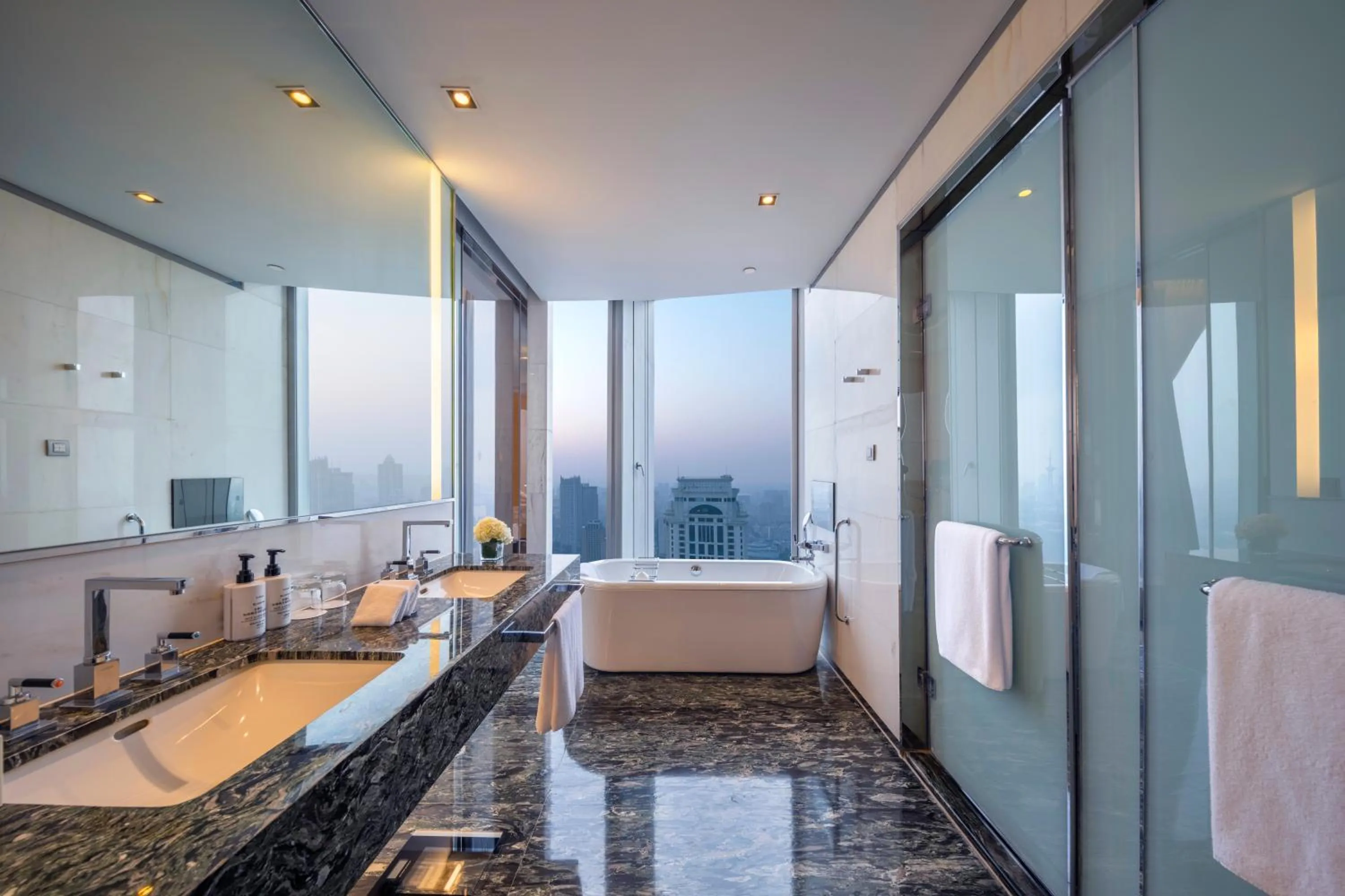 Bathroom in InterContinental Nanjing by IHG