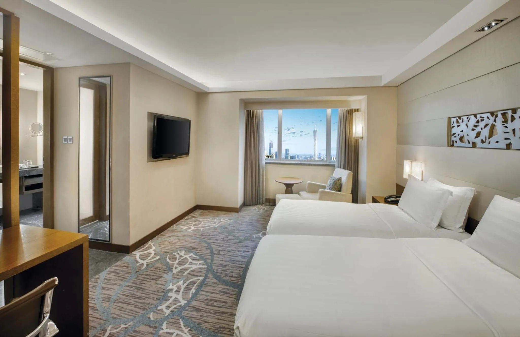 Photo of the whole room, Bed in Crowne Plaza Guangzhou City Centre by IHG