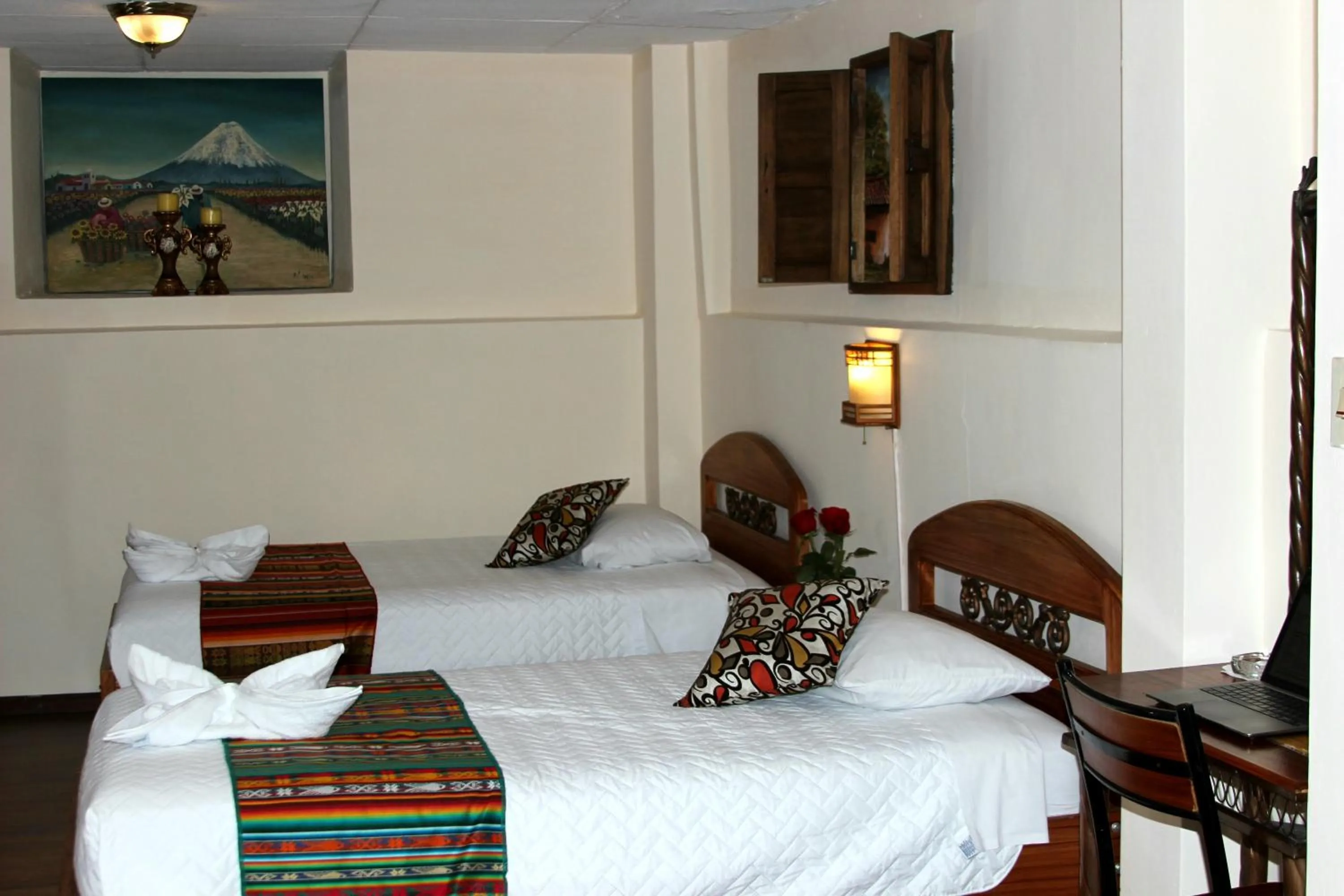 Bed in Mía Leticia B&B