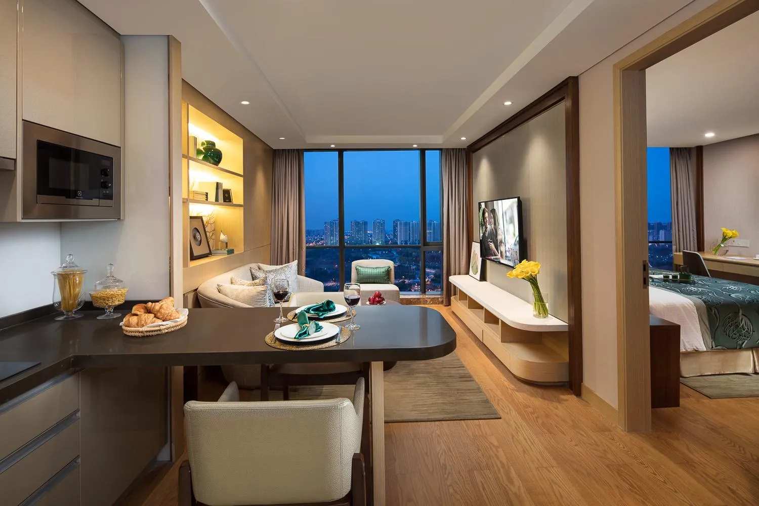 Living room, Bed in Somerset Baitang Suzhou