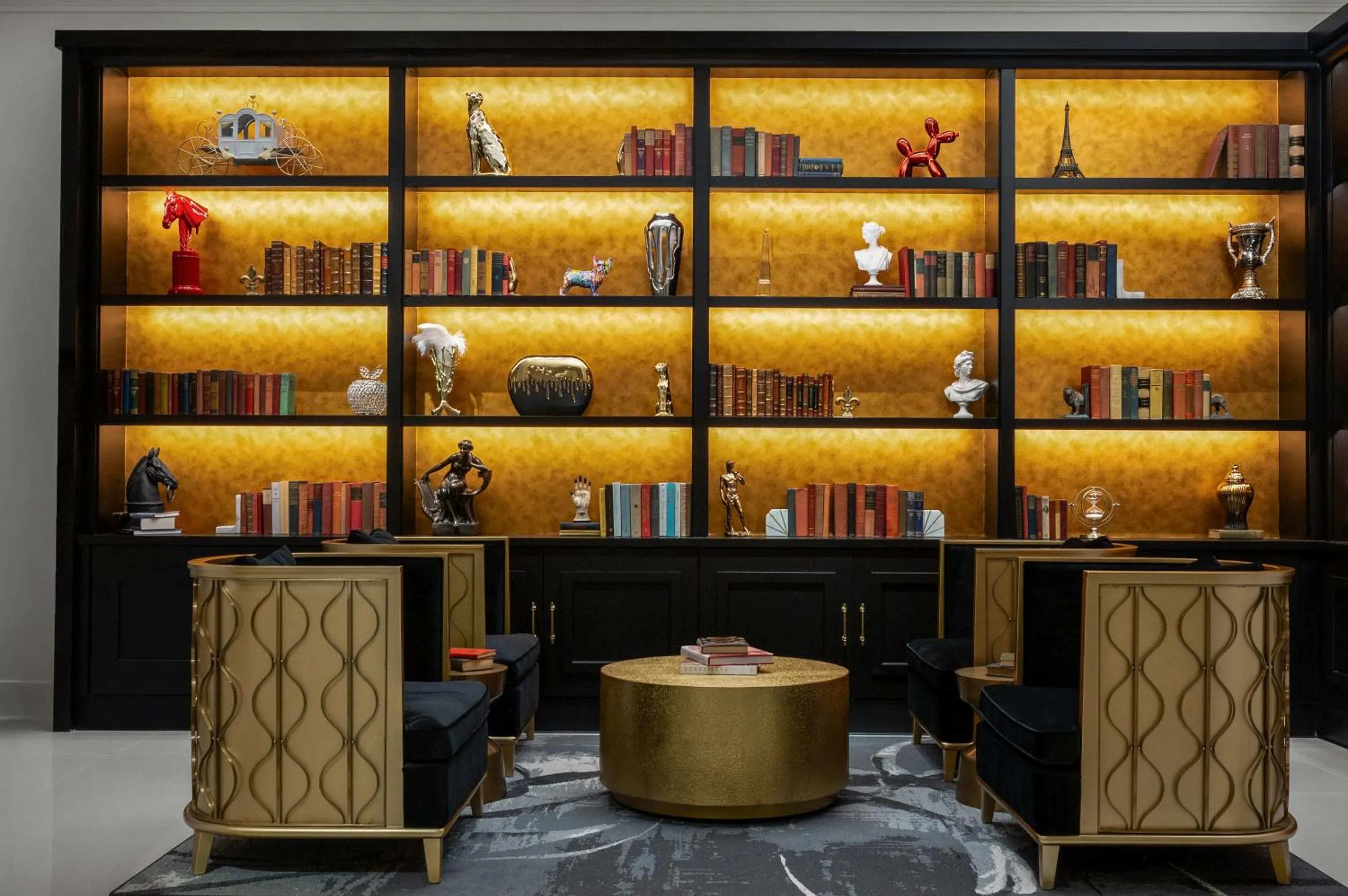 Seating area in The Admiral, Downtown Historic District