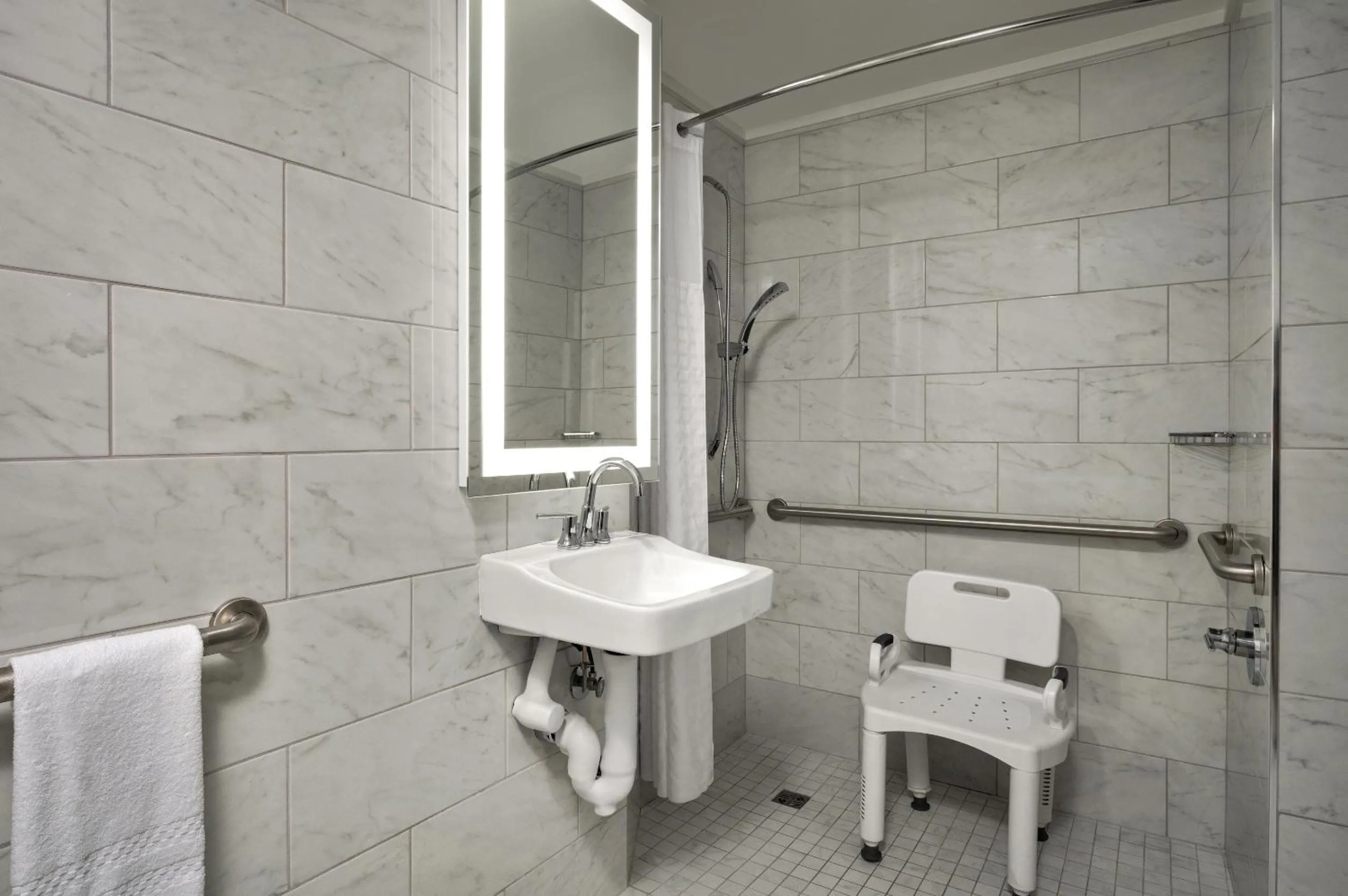 Bathroom in The Admiral, Downtown Historic District