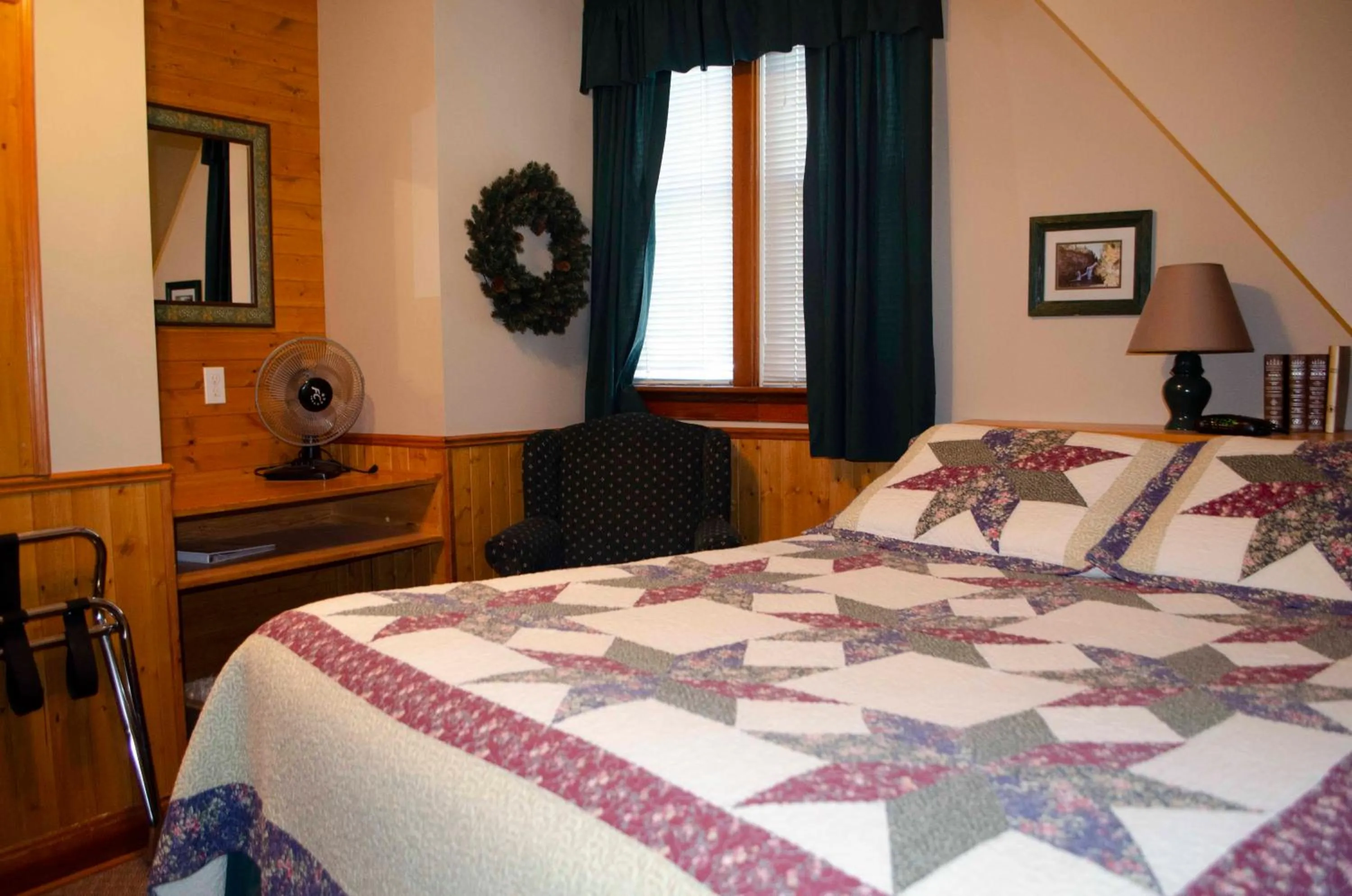 Bed in Crandell Mountain Lodge
